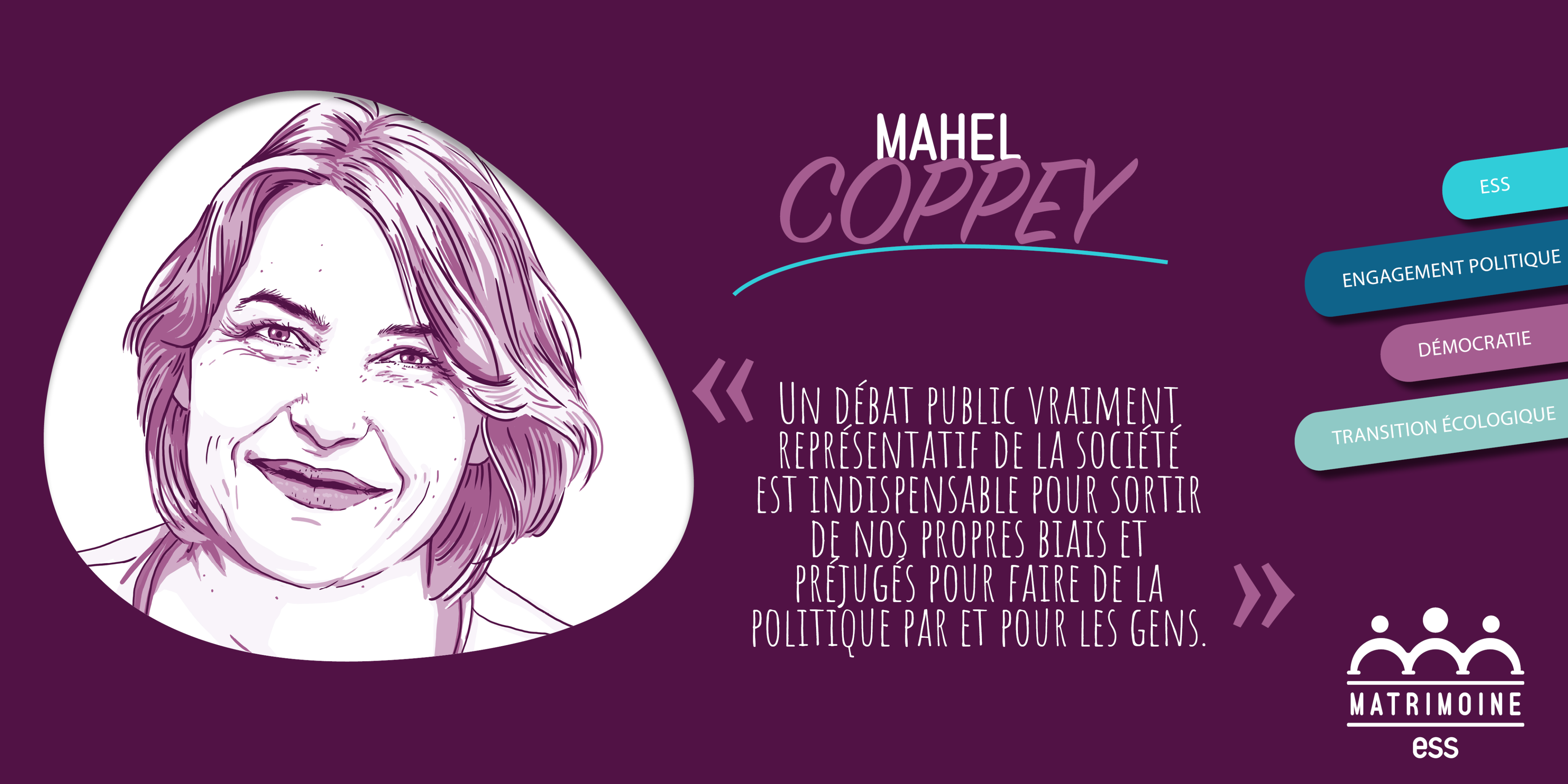 Portrait de Mahel Coppey, Vice-présidente déchets économie circulaire et ESS à Nantes et Nantes Métropole et présidente du RTES