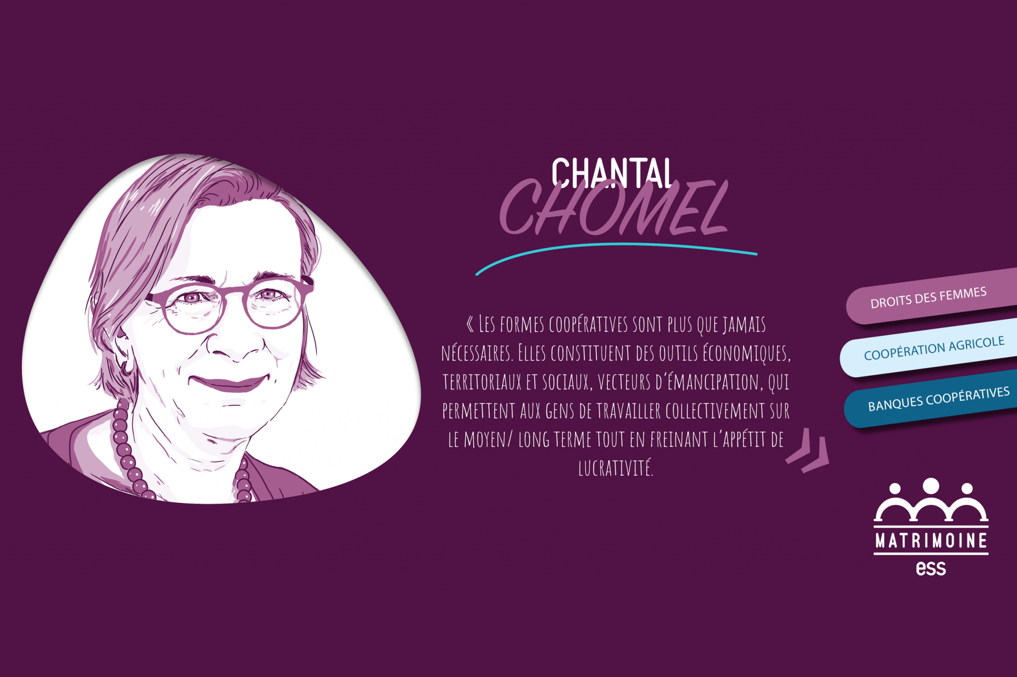 Portrait de Chantal Chomel, ex vice-présidente du Crédit Coopératf
