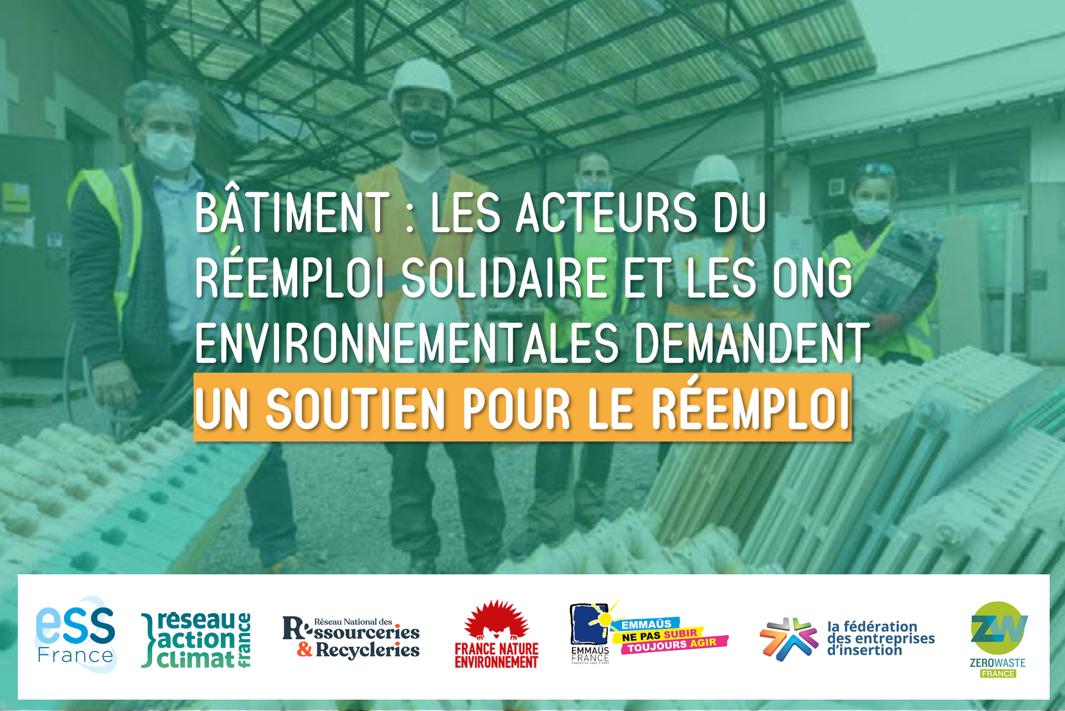 Bâtiment : les acteurs du réemploi solidaire et les ONG environnementales demandent un soutien pour le réemploi.