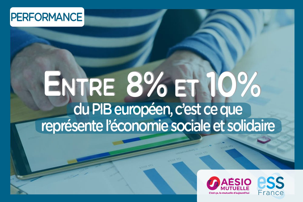 image avec texte indiquant "entre 8% et 10% du PIB européen, c'est ce que représente l'économie sociale et solidaire"