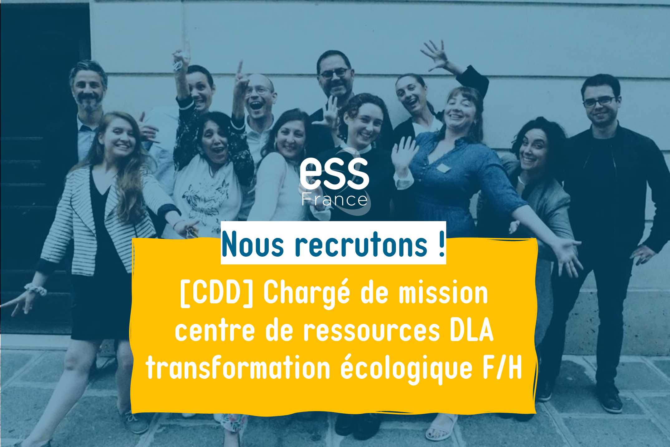 Offre d'emploi du 07 mars 2023 : [CDI] Chargé de mission centre de ressources #DLA transformation écologique F/H 