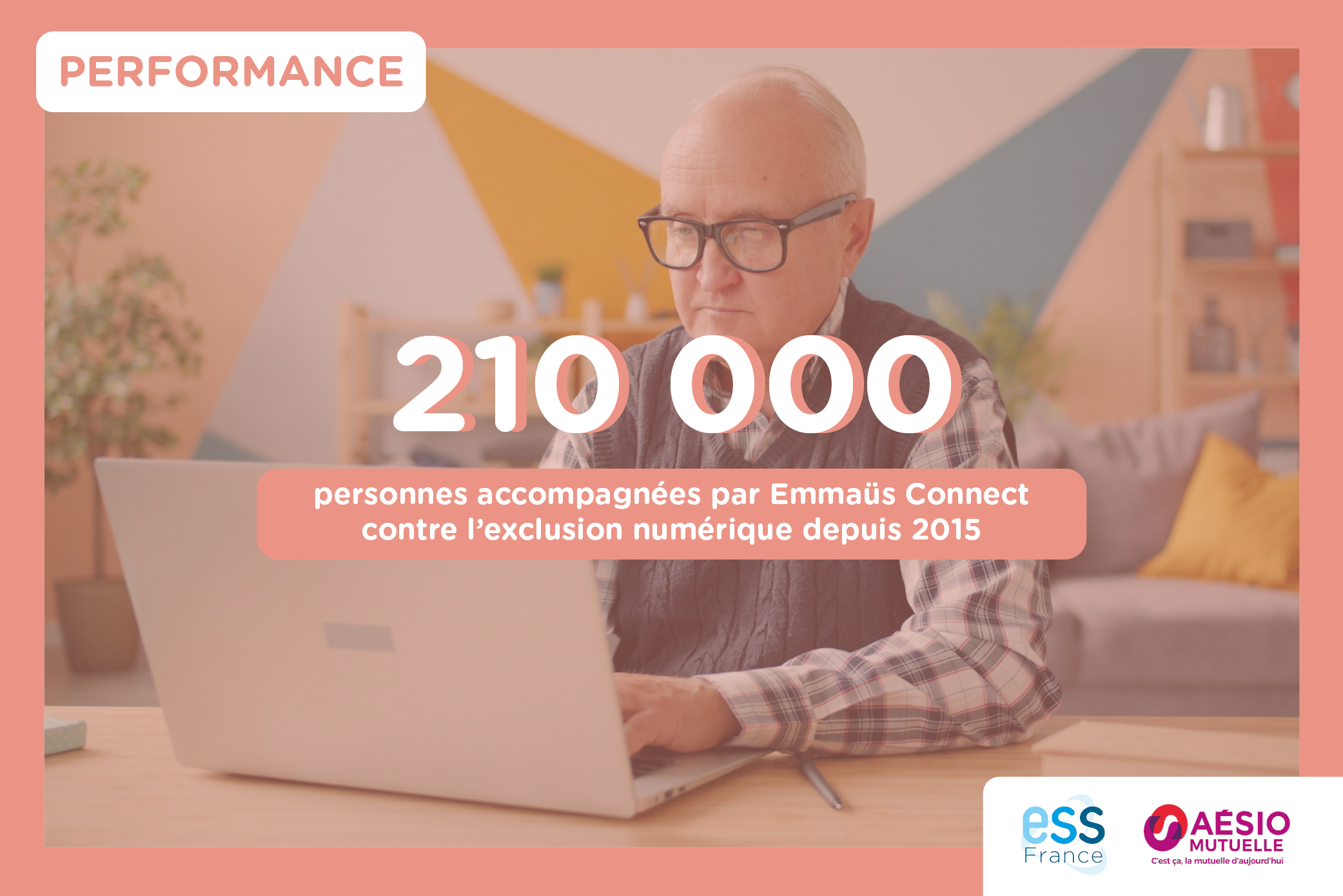 Chiffre de la semaine d'Aésio Mutuelle et d'ESS France : 210 000 personnes accompagnées par Emmaüs Connect contre l’exclusion numérique depuis 2015