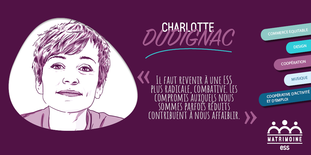 Portrait de Charlotte Dudignac, ancienne directrice générale déléguée de Coopérer pour entreprendre 