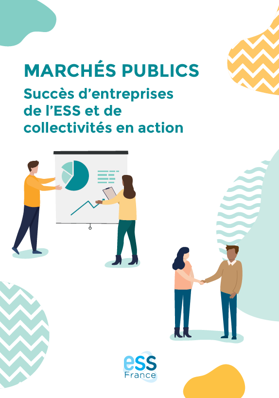 Couverture livret REX "Marchés publics : succès d'entreprises de l'ESS et de collectivités en action" 2024