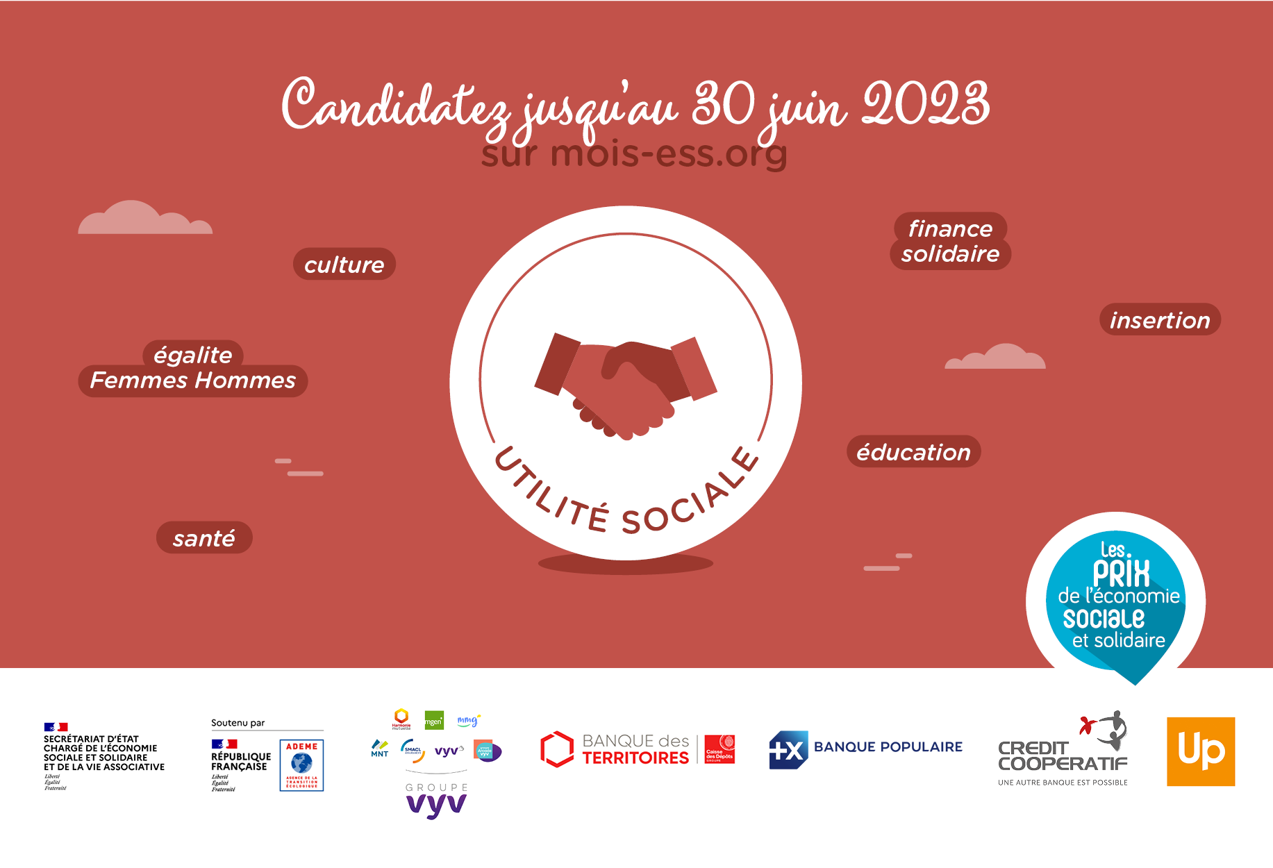 Visuel thématique Utilité sociale des Prix de l'ESS 2023