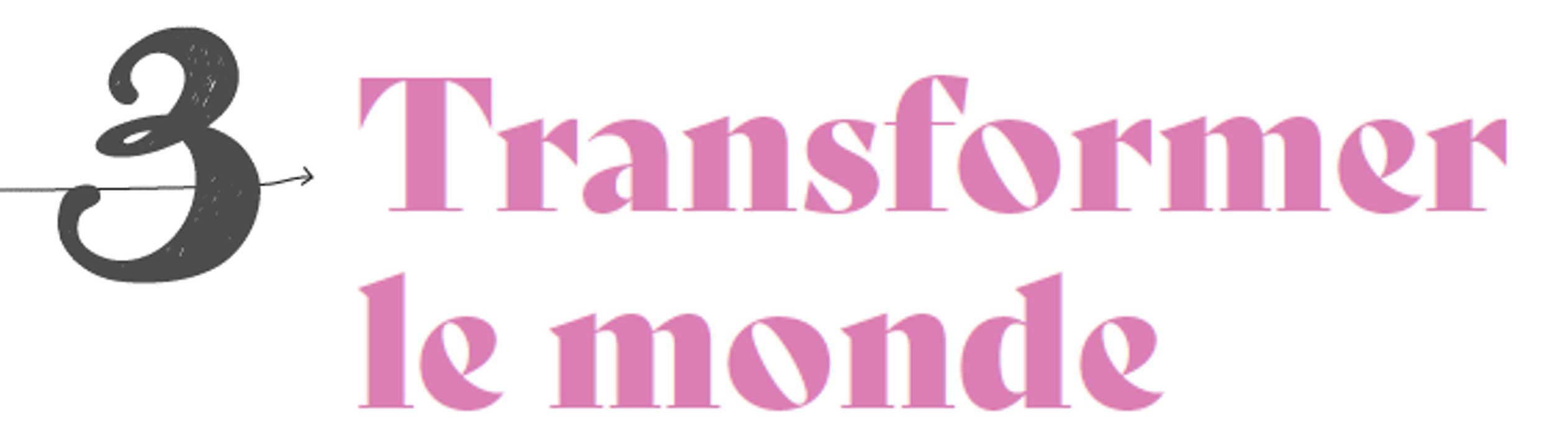 Transformer le monde - titre