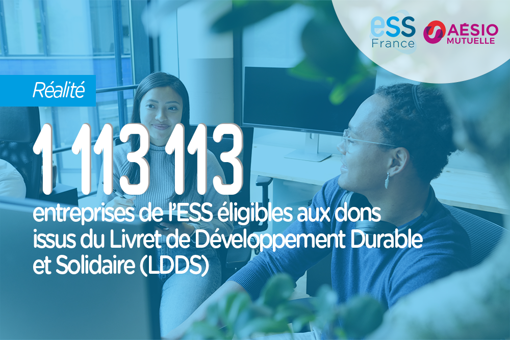 1 113 113 entreprises de l'ESS éligibles aux dons issus du Livret de Développement Durable et Solidaire (LDDS)