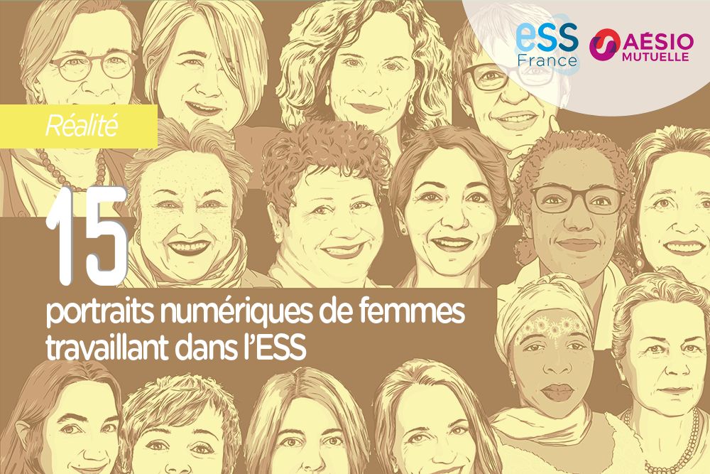 15 portraits numériques de femmes travaillant dans l'ESS