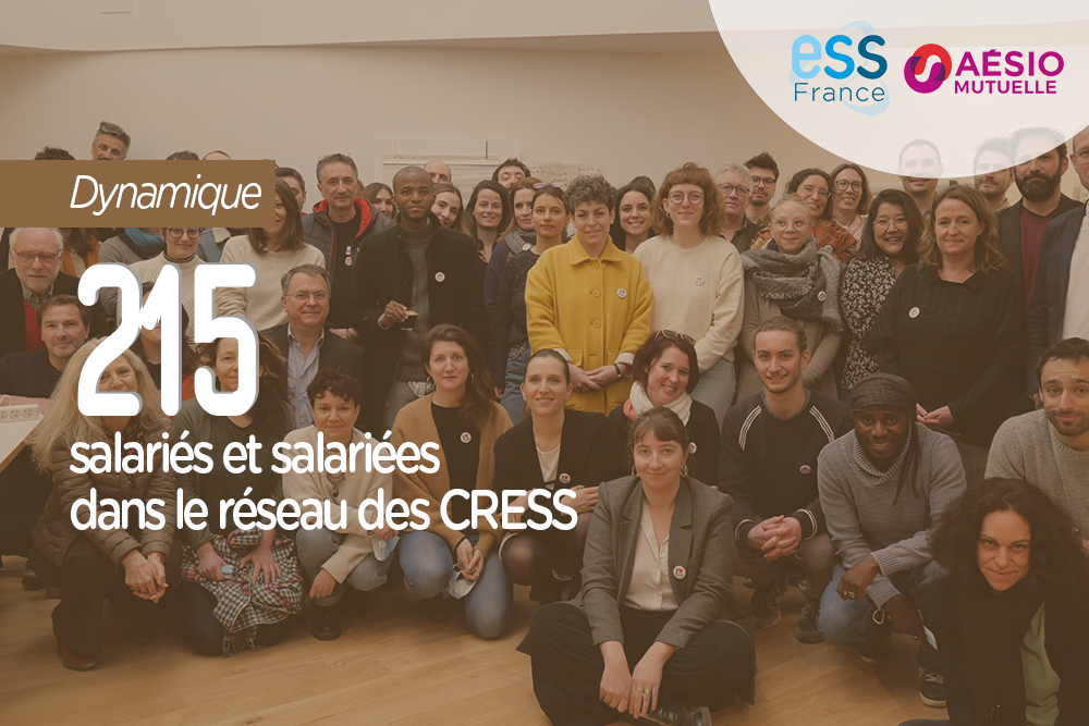 215 salariés et salariées dans le réseau des CRESS