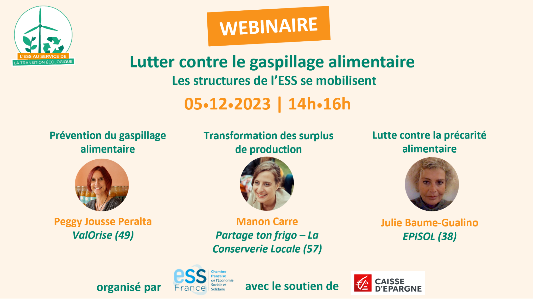 Visuel webinaire lutte contre le gaspillage alimentaire