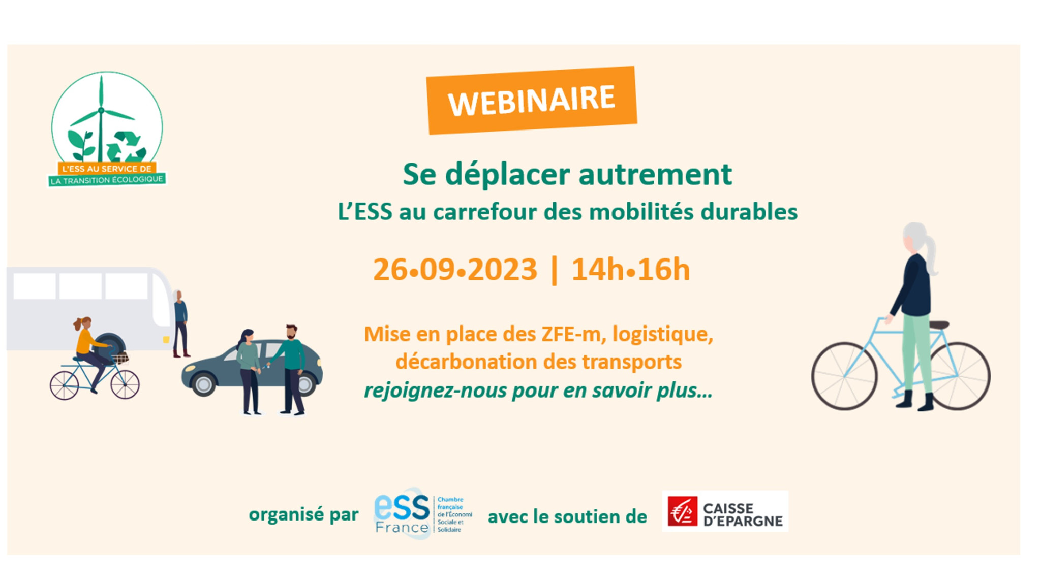 Visuel webinaire mobilités durables et ESS