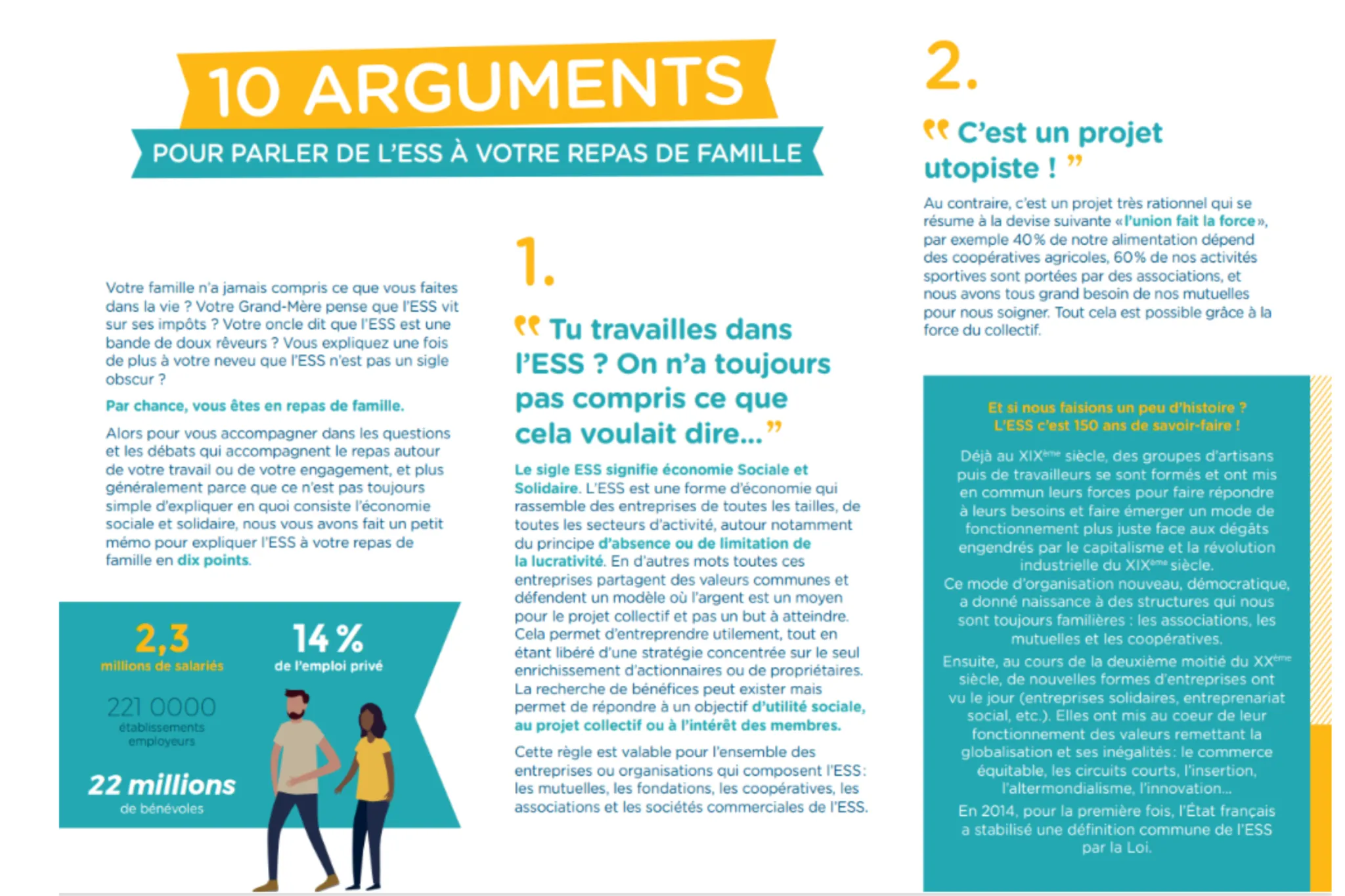 10 arguments pour parler de l'ESS à votre repas de famille !