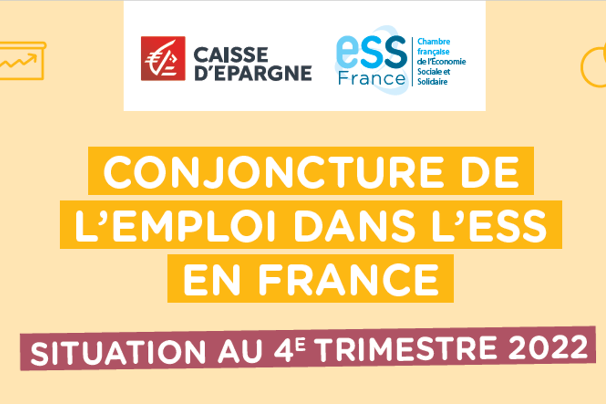 Visuel : Conjoncture de l'emploi dans l'ESS en France, situation au 4e trimestre 2022