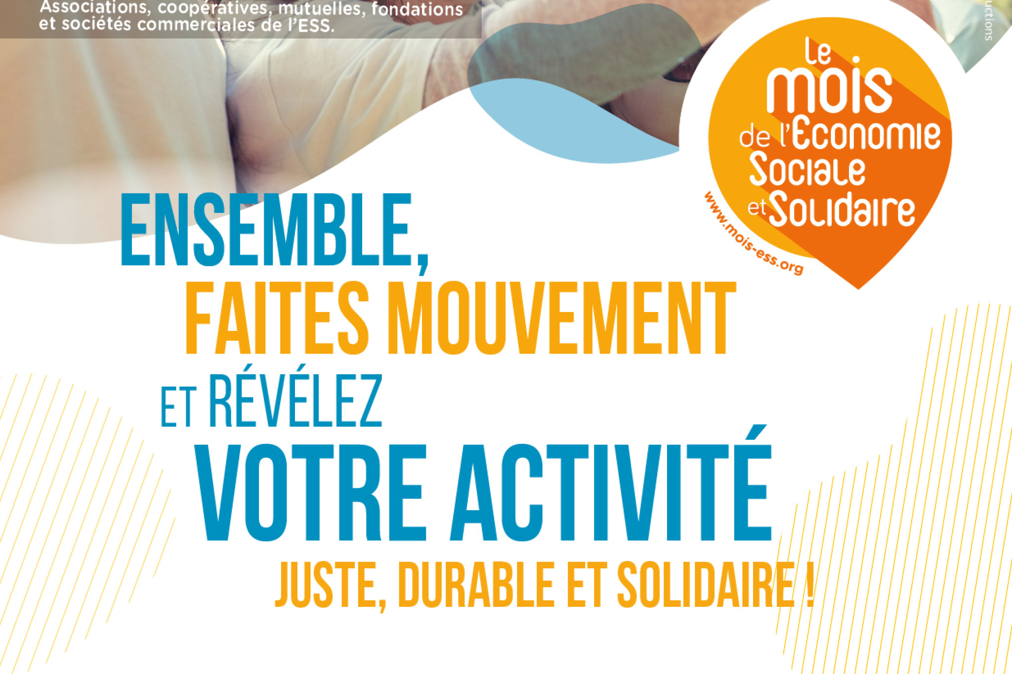 [Mois de l'ESS 2024] À tous les acteurs de l'ESS : Ensemble, faites mouvement et révélez votre activité juste, durable et solidaire !