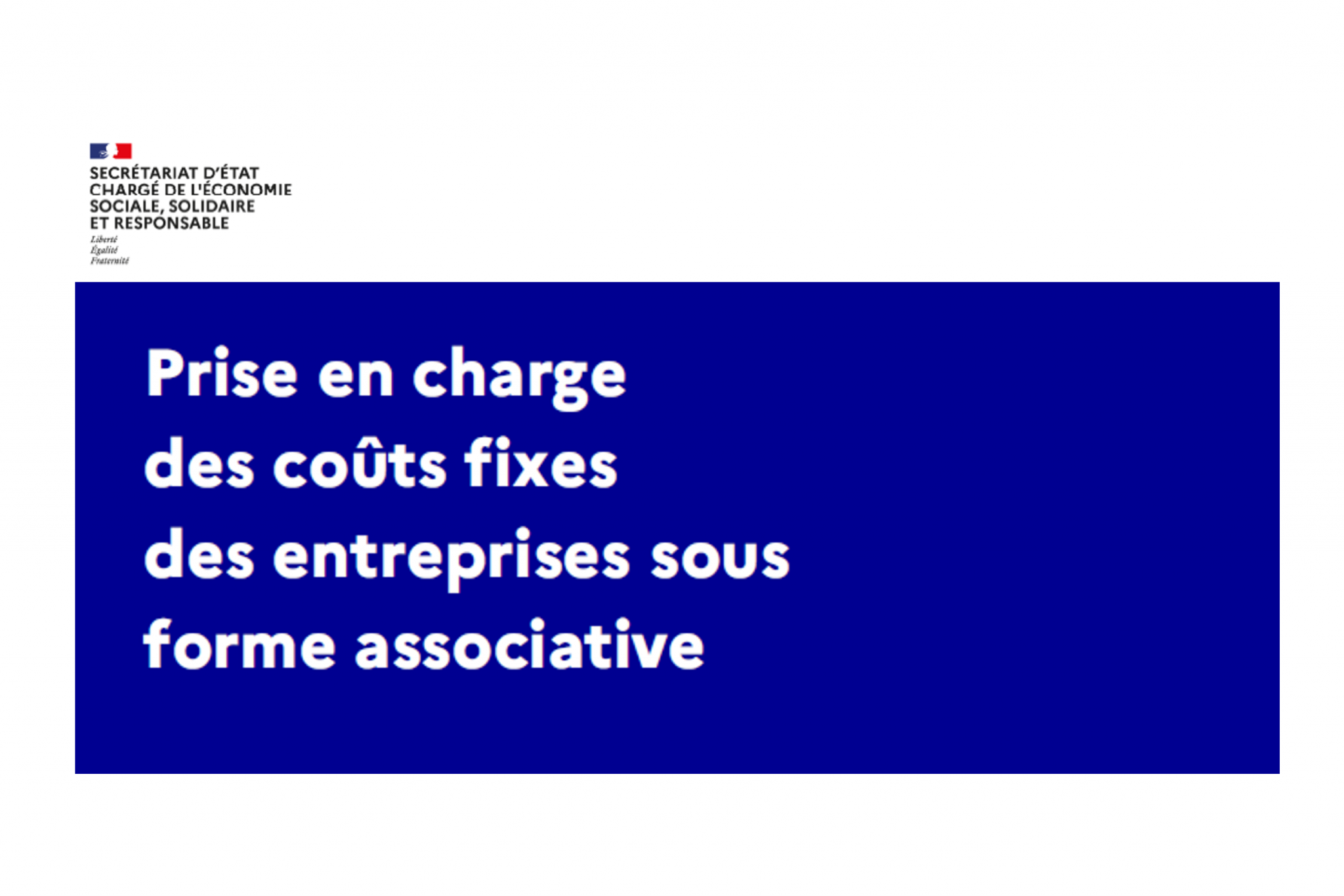 Prise en charge des coûts fixes des entreprises sous forme associative