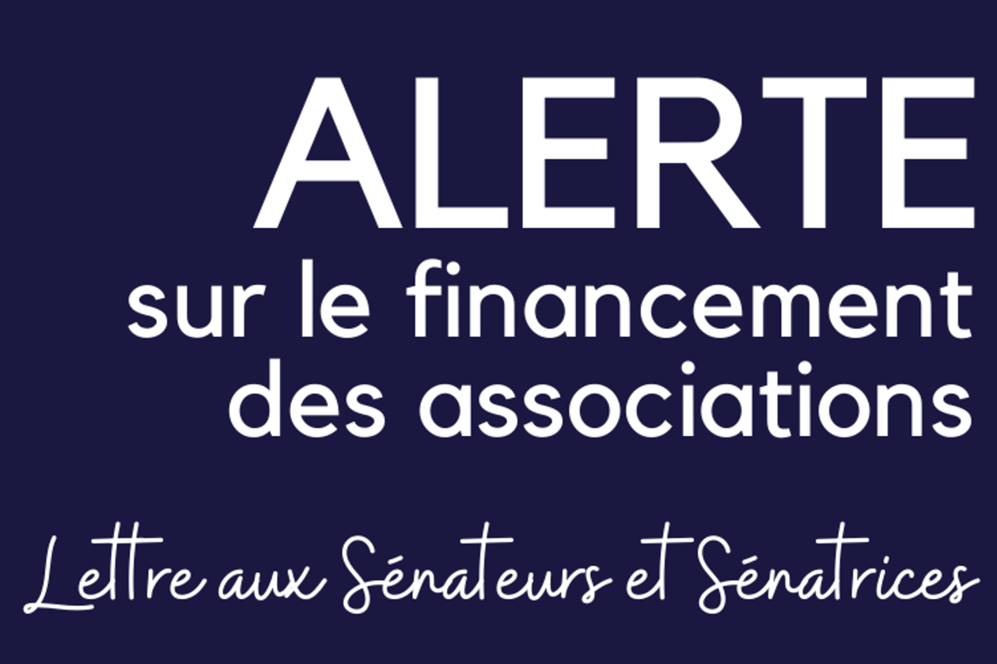 Lettre ouverte aux sénateurs et sénatrices : le Mouvement Associatif alerte sur le financement des associations