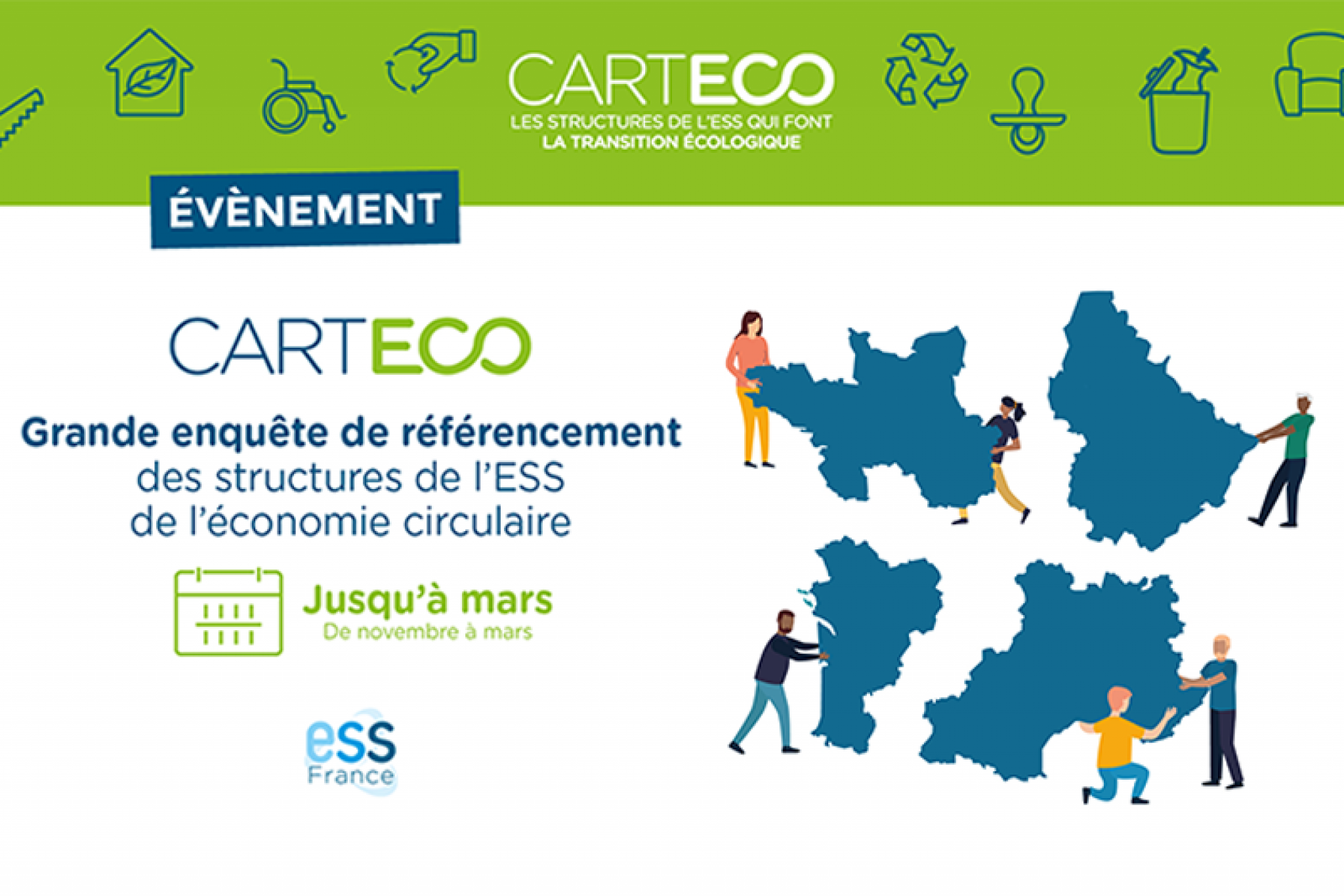Carteco, la carte des structures de l'ESS qui font la transition écologique