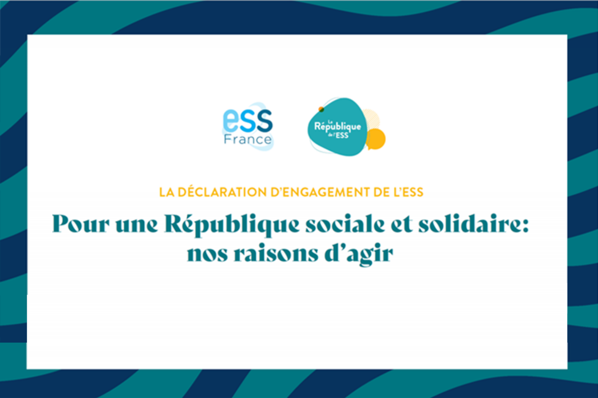 Pour une République sociale et solidaire : nos raisons d'agir