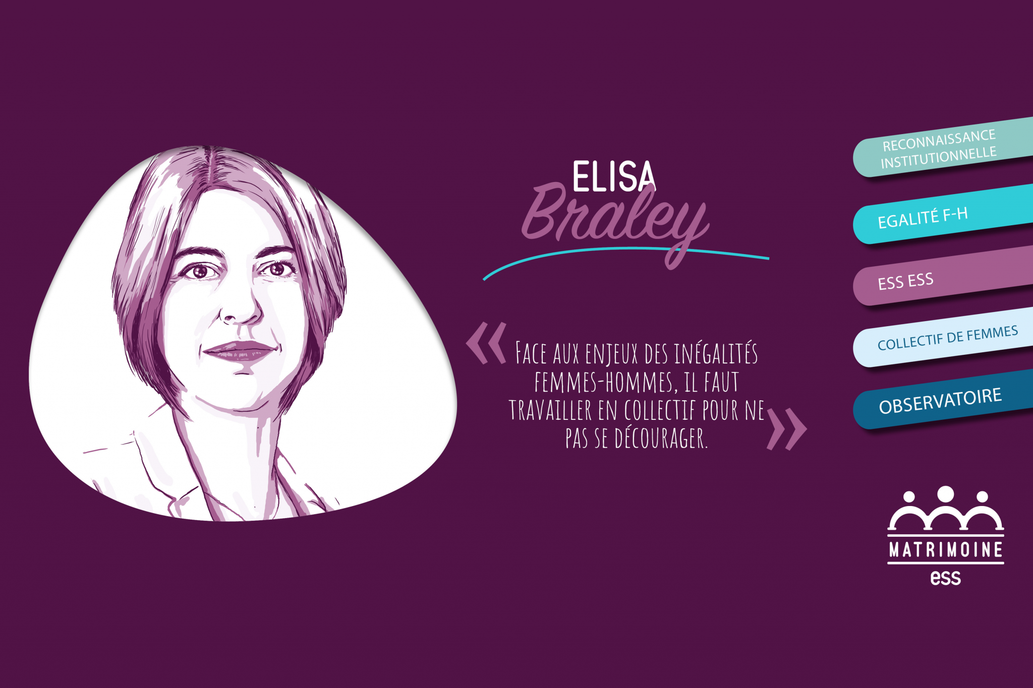 Elisa Braley, présidente de la Commission Egalité femmes-hommes du CSESS
