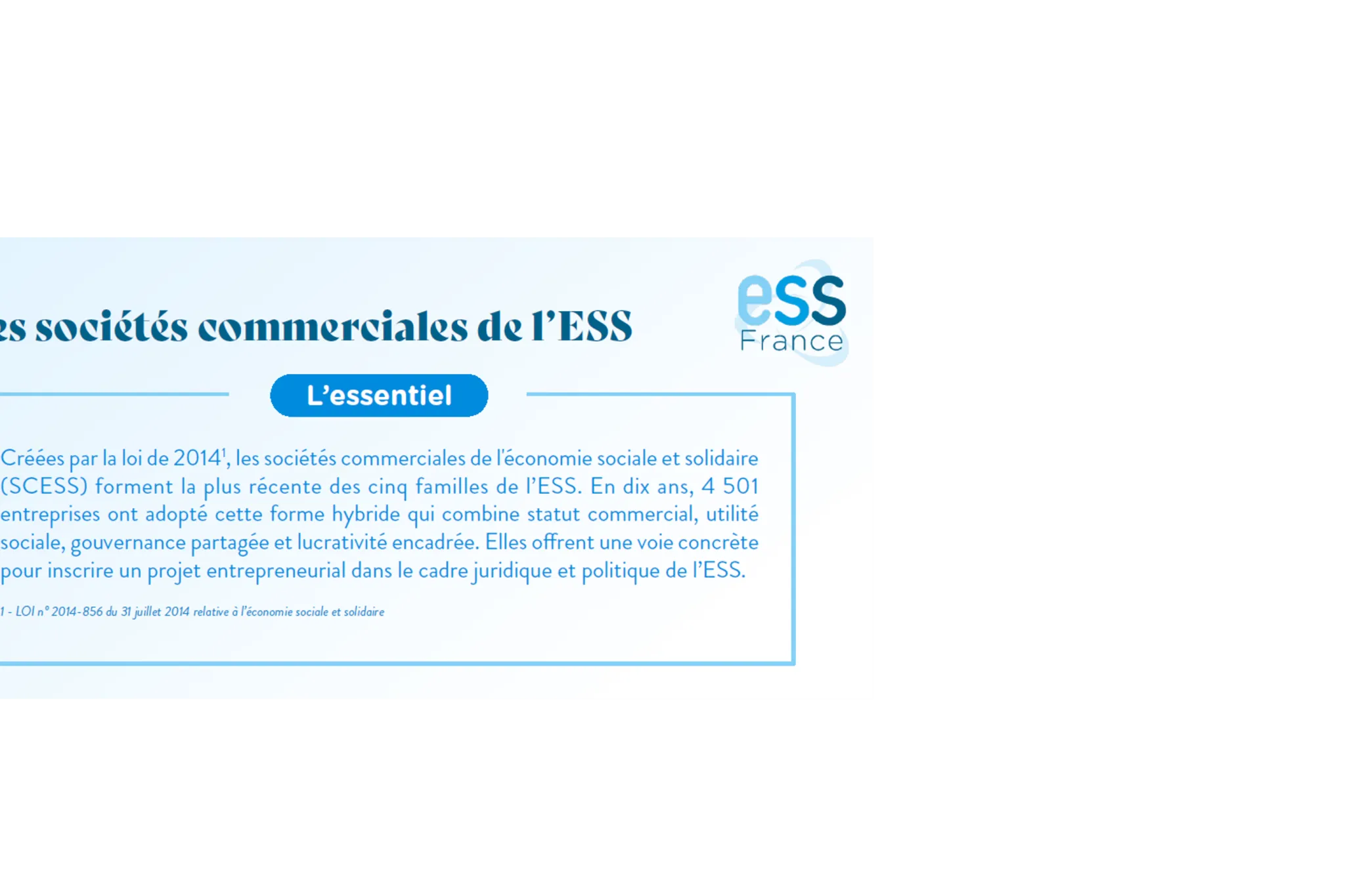 Les sociétés commerciales de l'ESS : L'essentiel