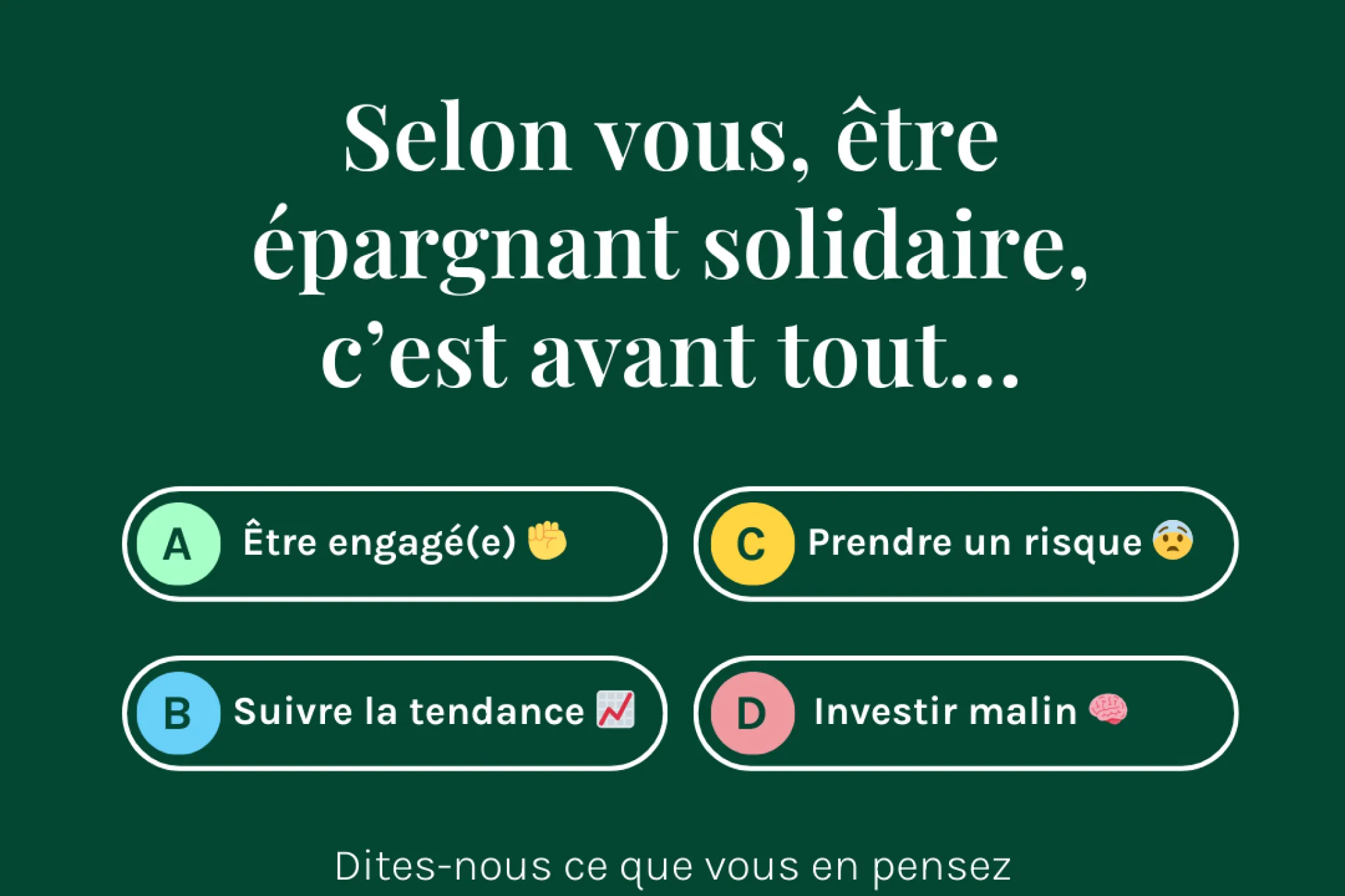 Enquête FAIR : Les épargnants solidaires !