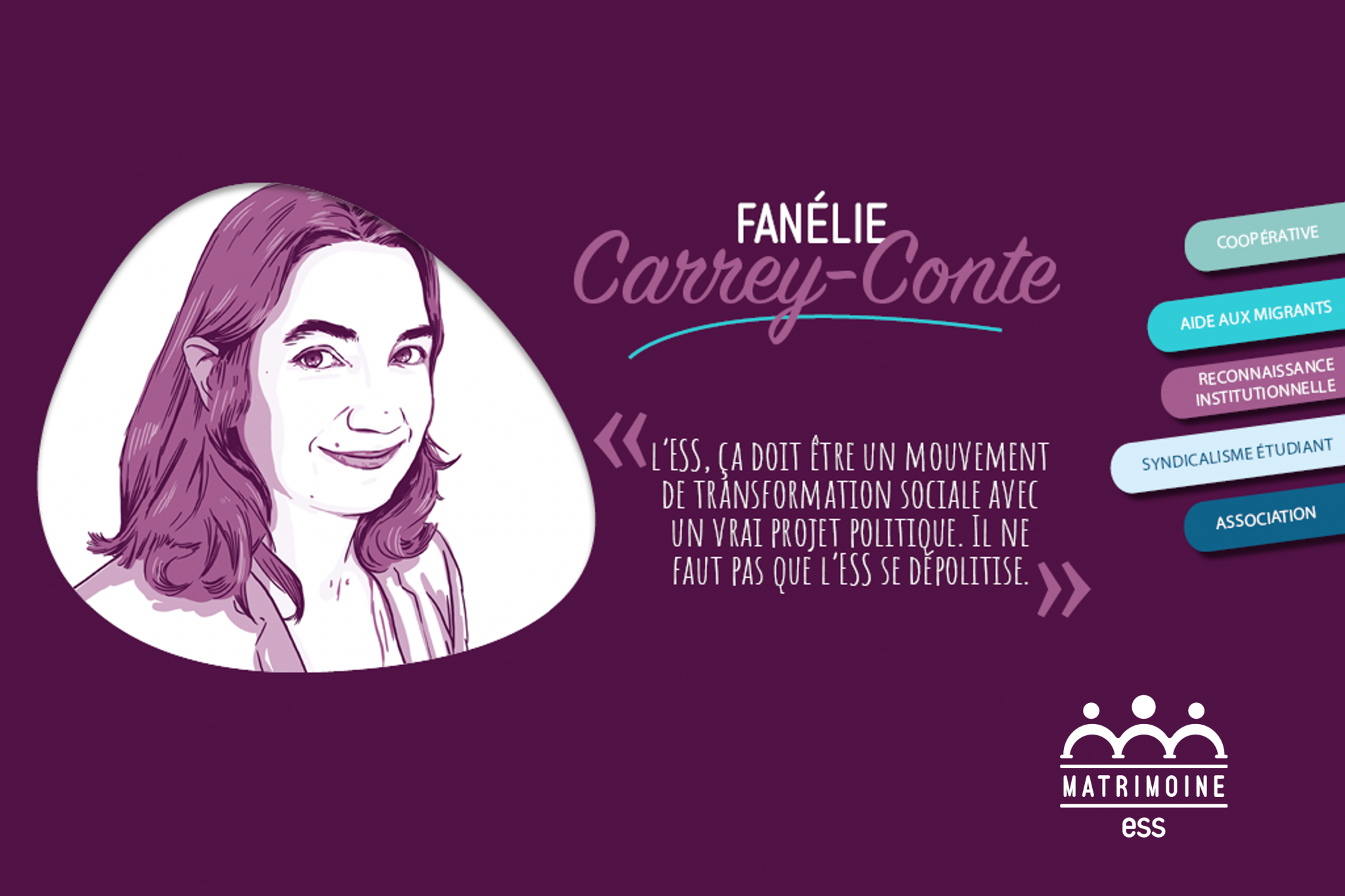 Portrait de Fanélie Carrey-Conte, secrétaire générale de La Cimade