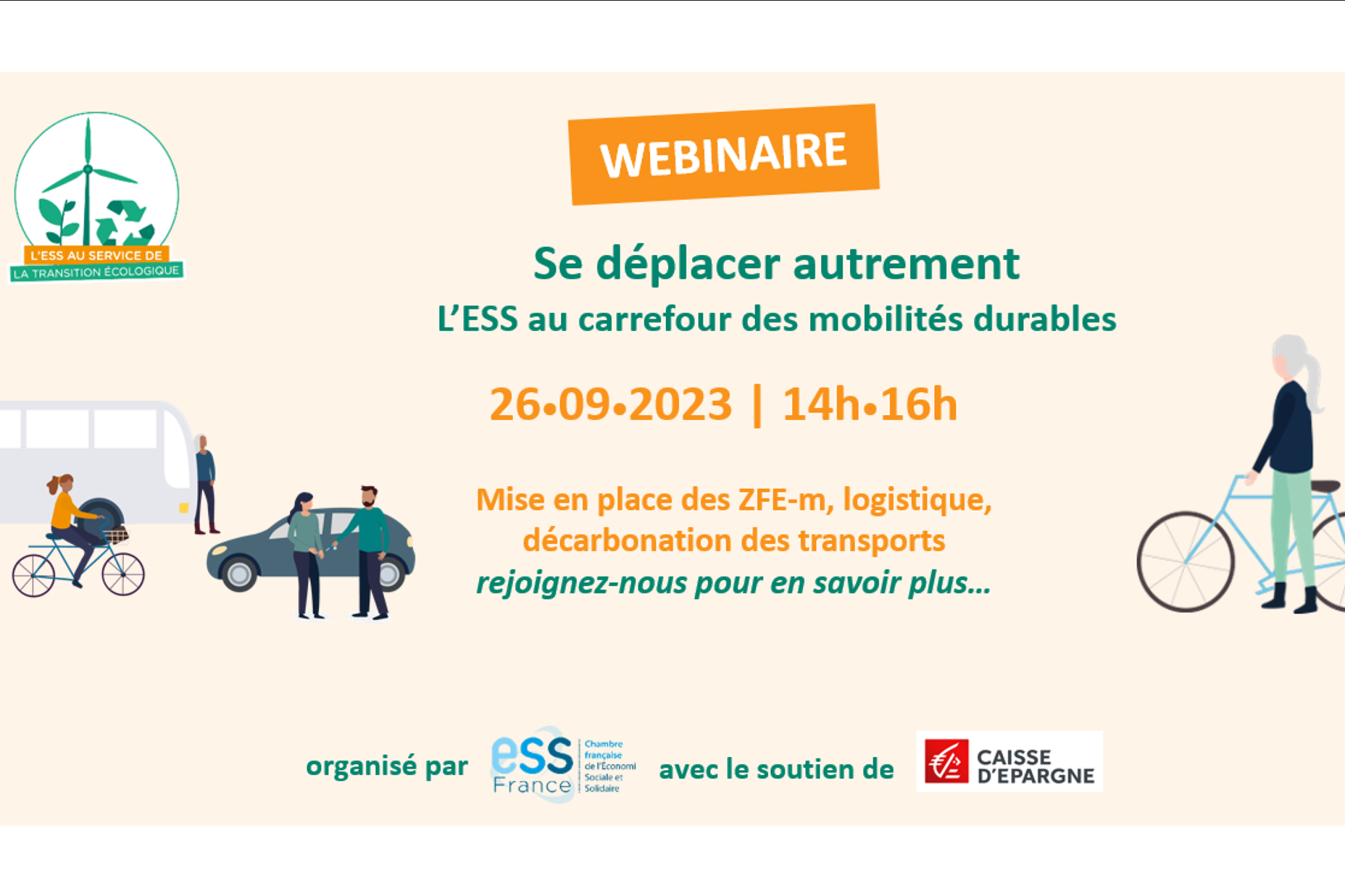 Visuel webinaire mobilités durables et ESS