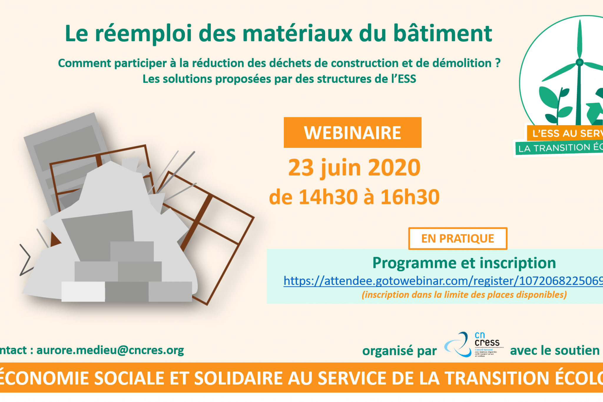 Webinaire : réemploi des matériaux du bâtiment