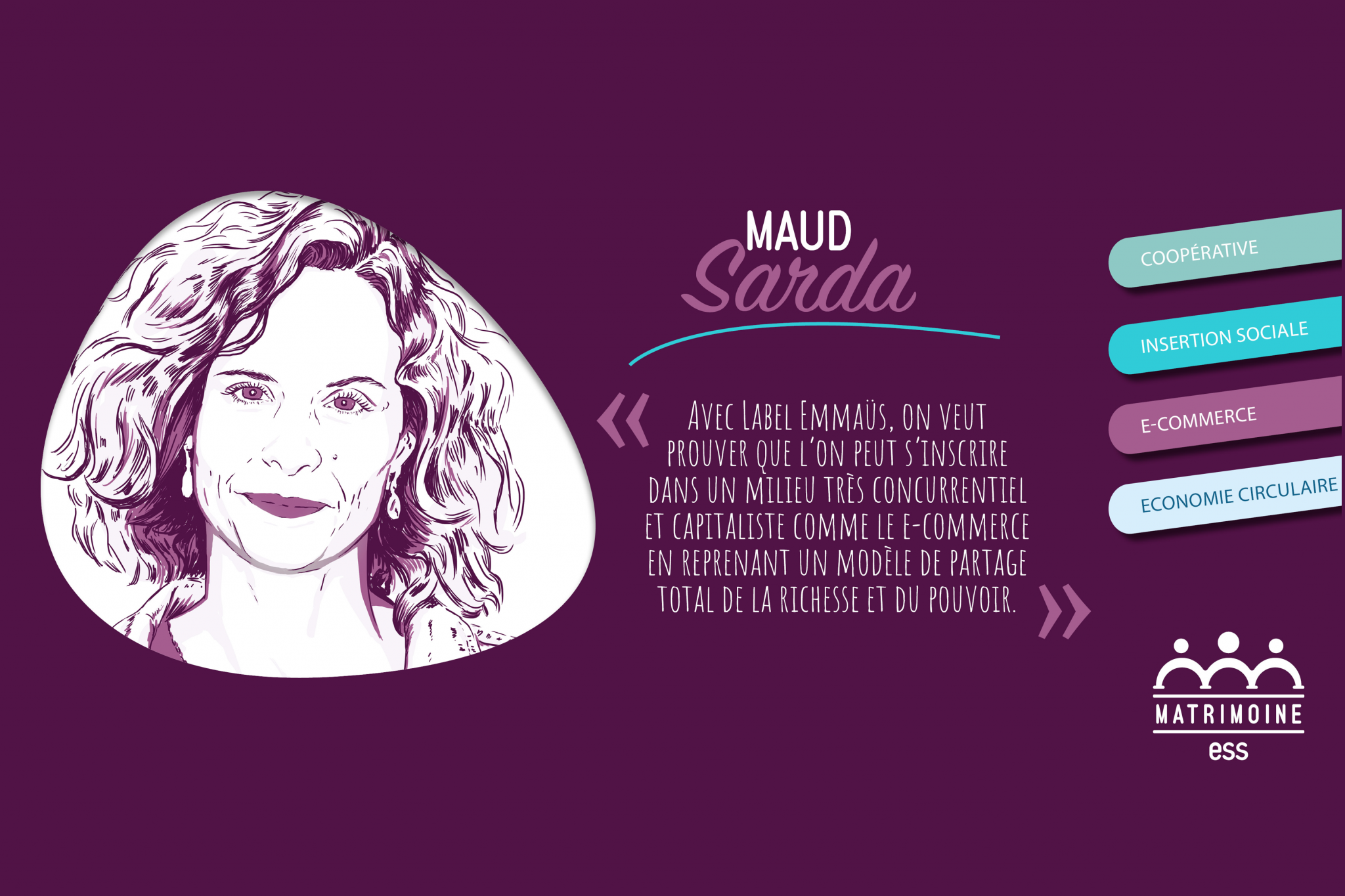 Portrait de Maud Sarda, cofondatrice de Label Emmaüs 