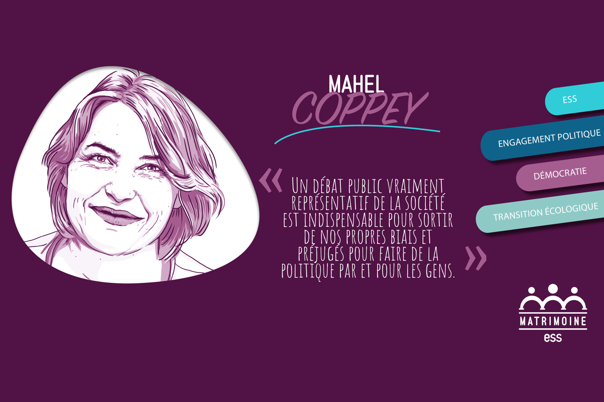 Portrait de Mahel Coppey, Vice-présidente déchets économie circulaire et ESS à Nantes et Nantes Métropole et présidente du RTES