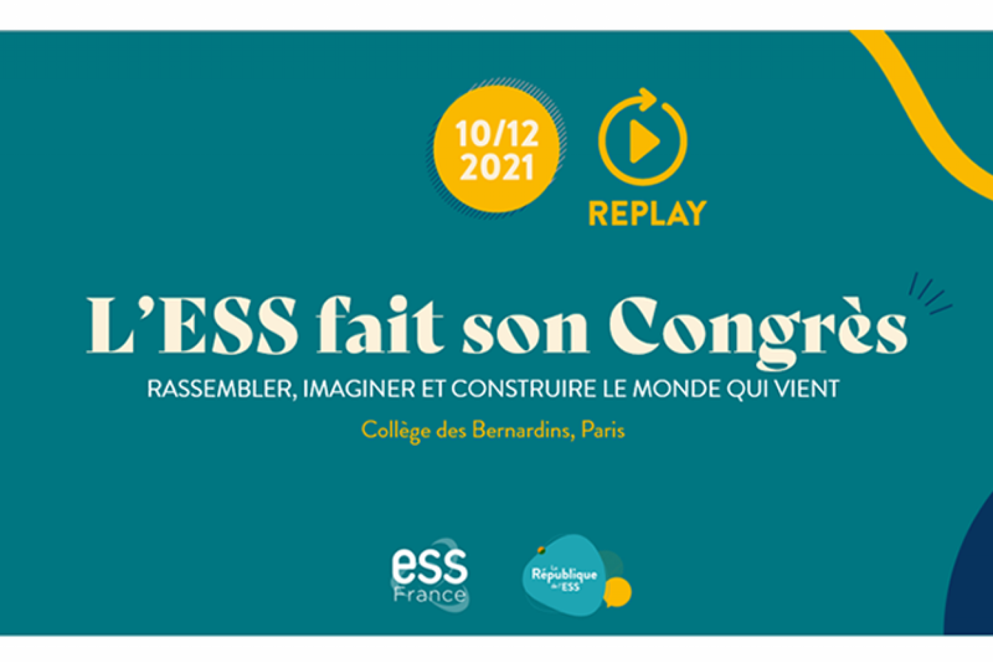 Replay du Congrès de l'ESS