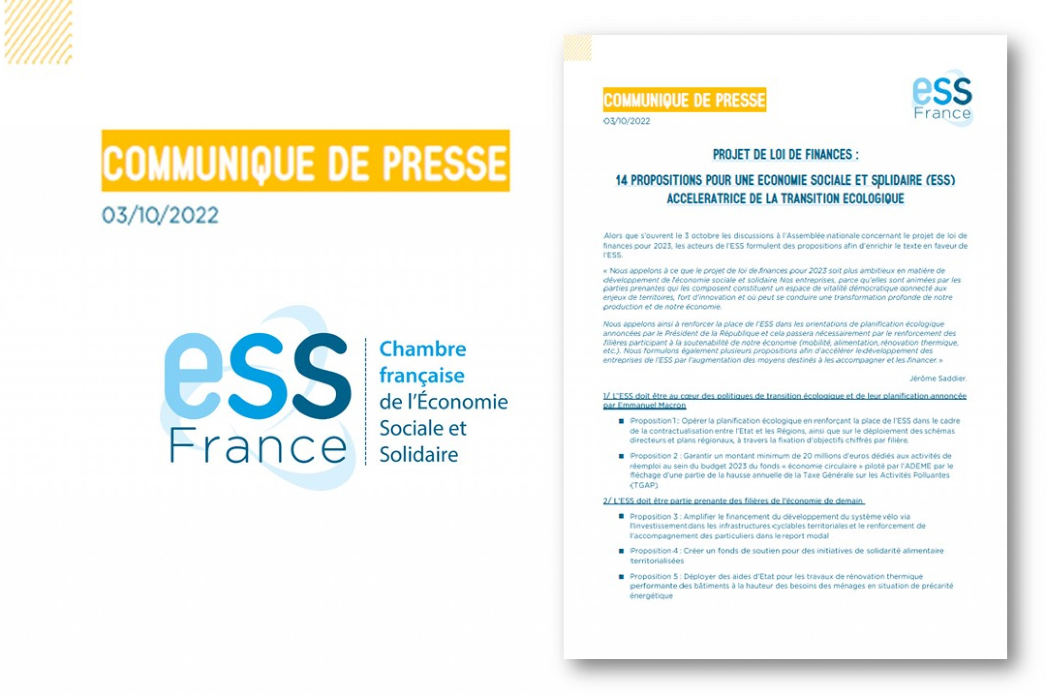 visuel Communiqué de presse ESS France 