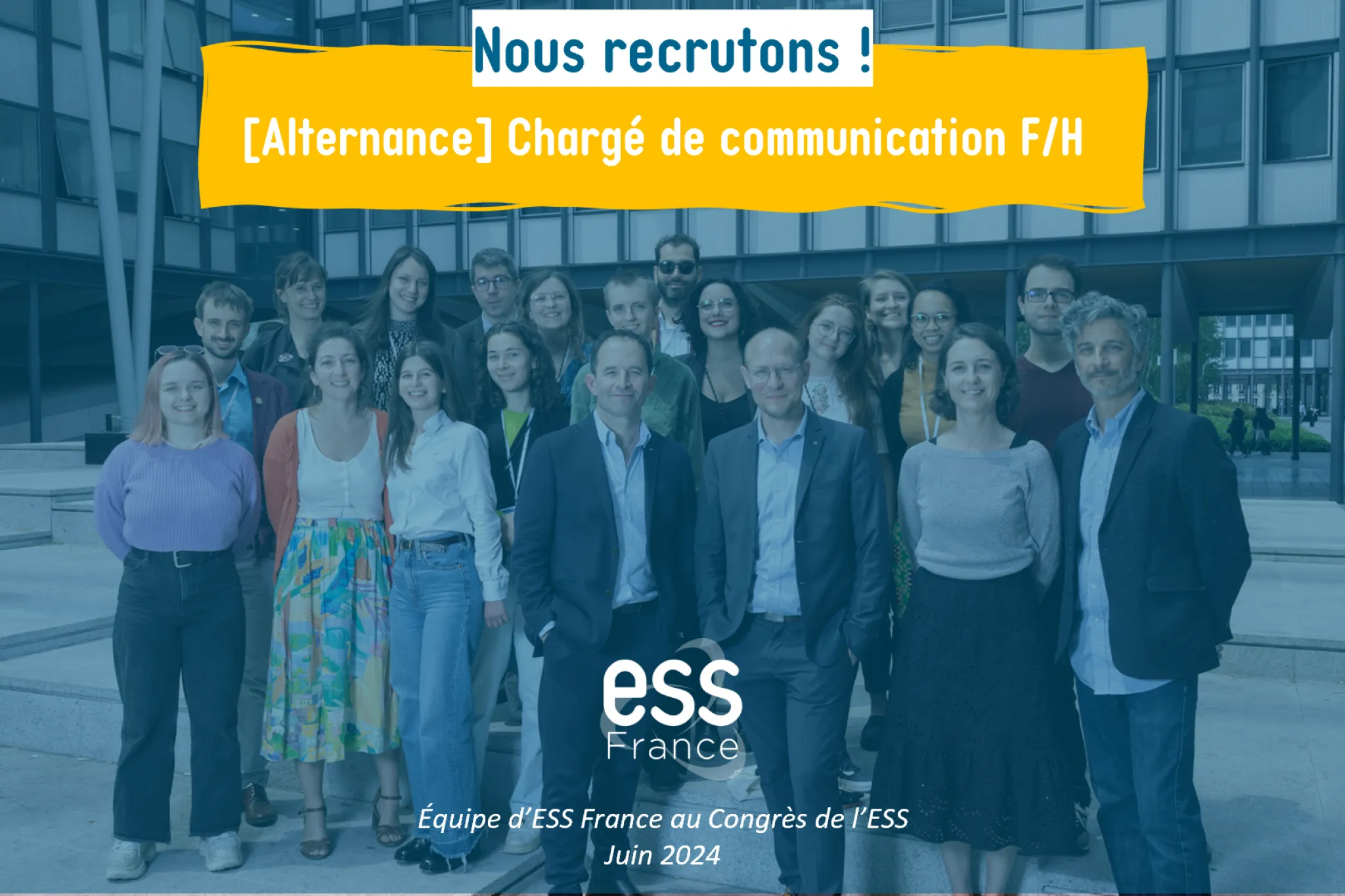 ESS France recrute une personne en alternance pour le poste de chargé.e de communication