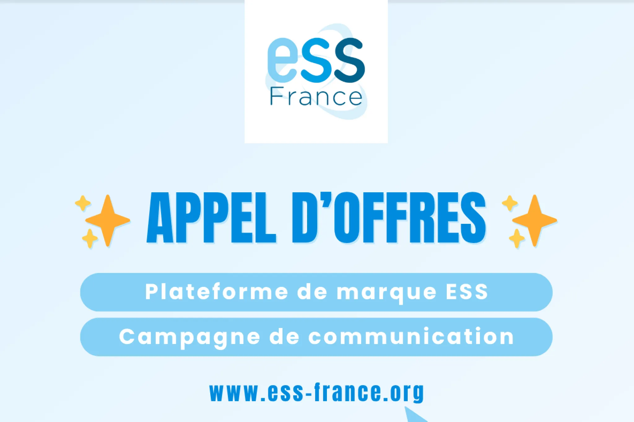 ESS France lance un appel d'offres : plateforme de marque ESS et campagne de communication