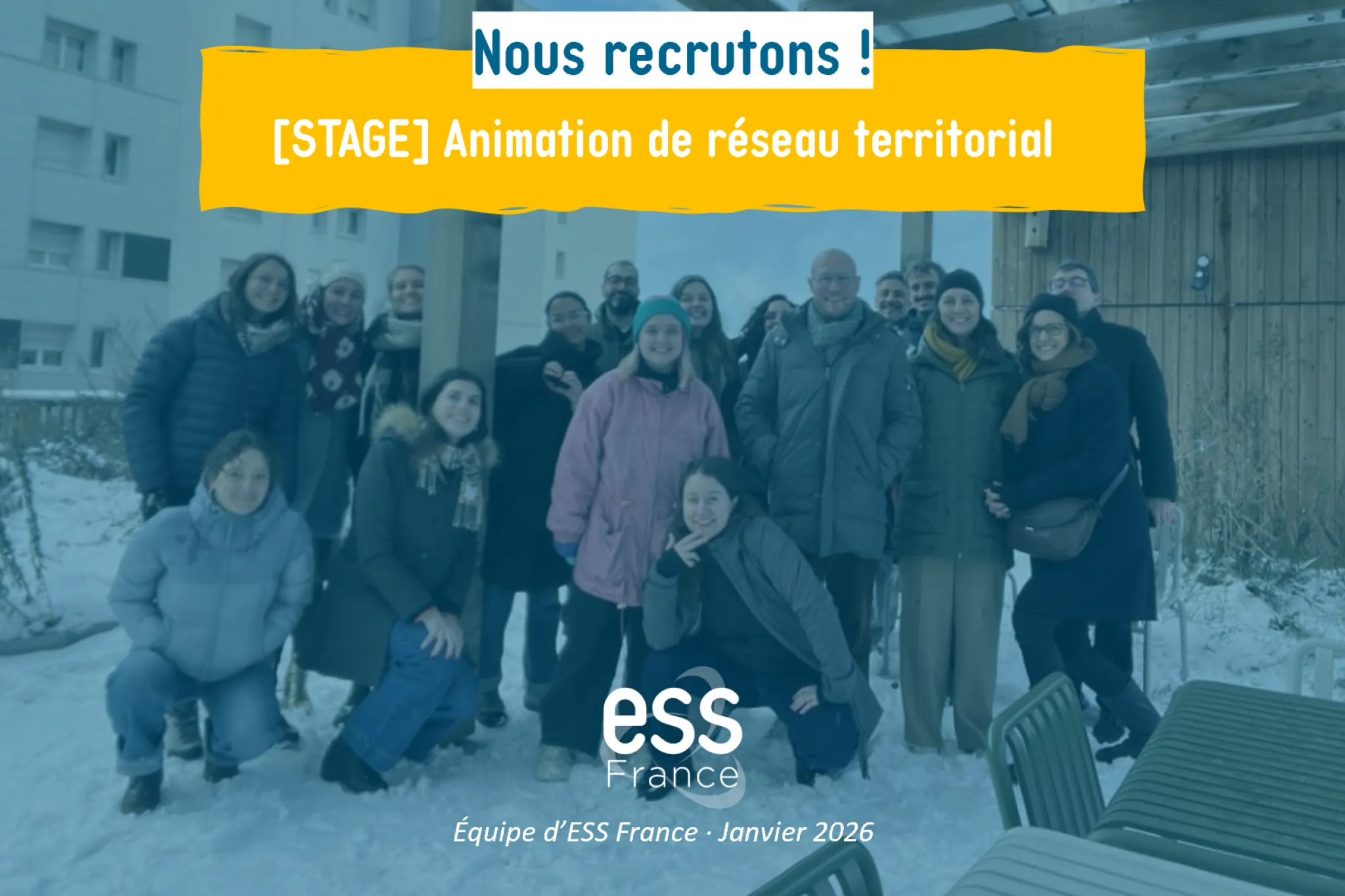 Nouvelle offre d'emploi : Animation de réseau territorial (stage)