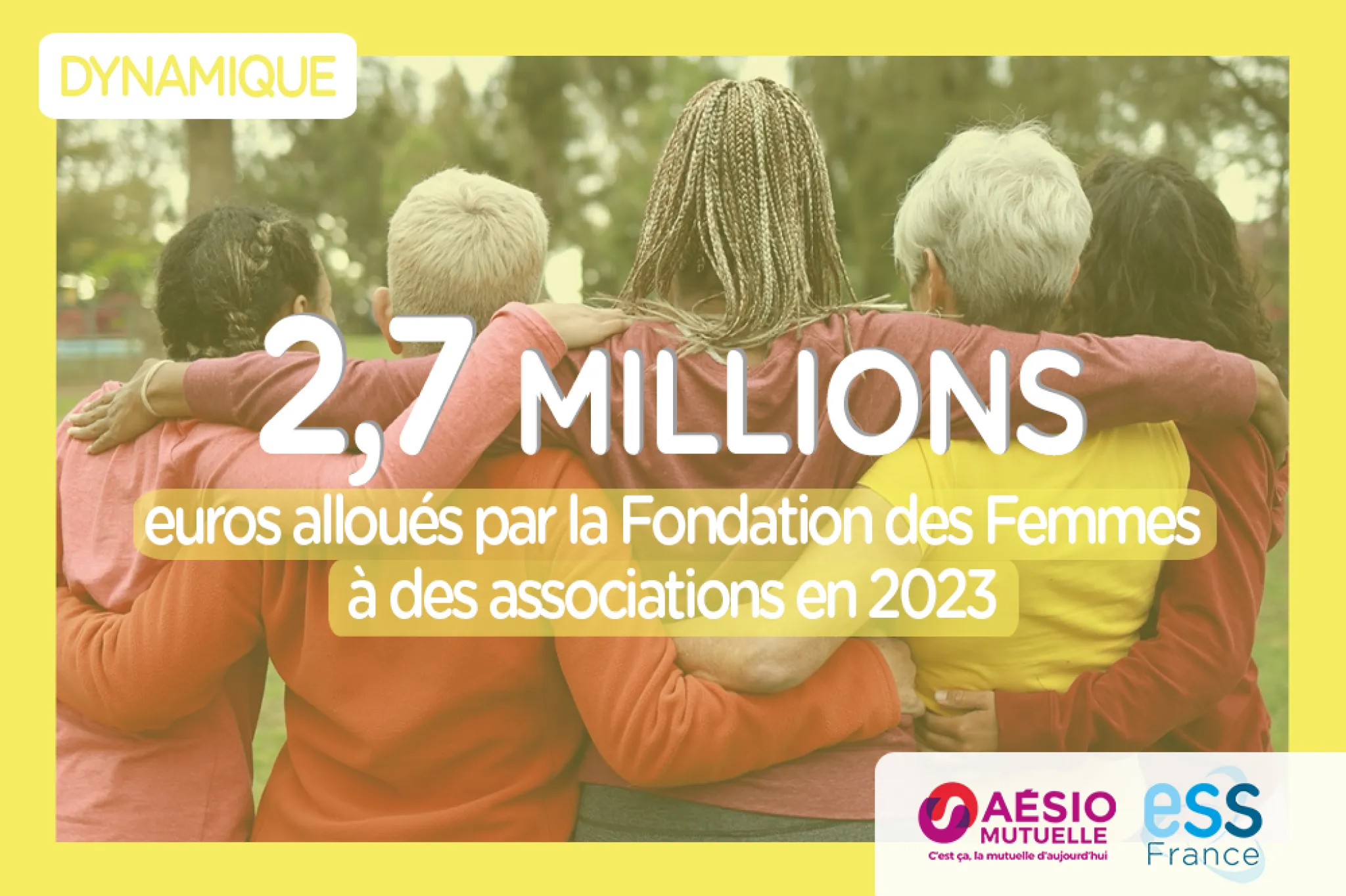 Chiffre : 2,7 millions euros alloués par la Fondation des Femmes à des associations en 2023 