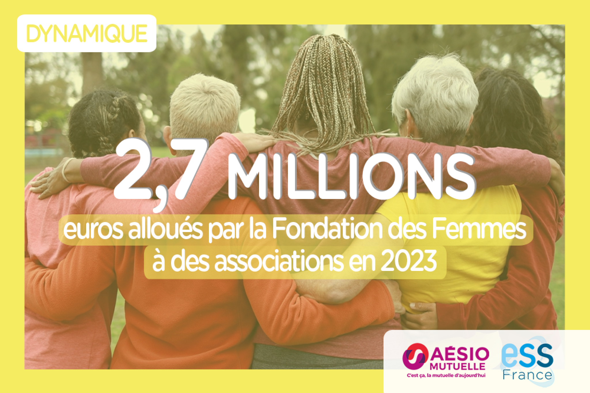 Chiffre : 2,7 millions euros alloués par la Fondation des Femmes à des associations en 2023 