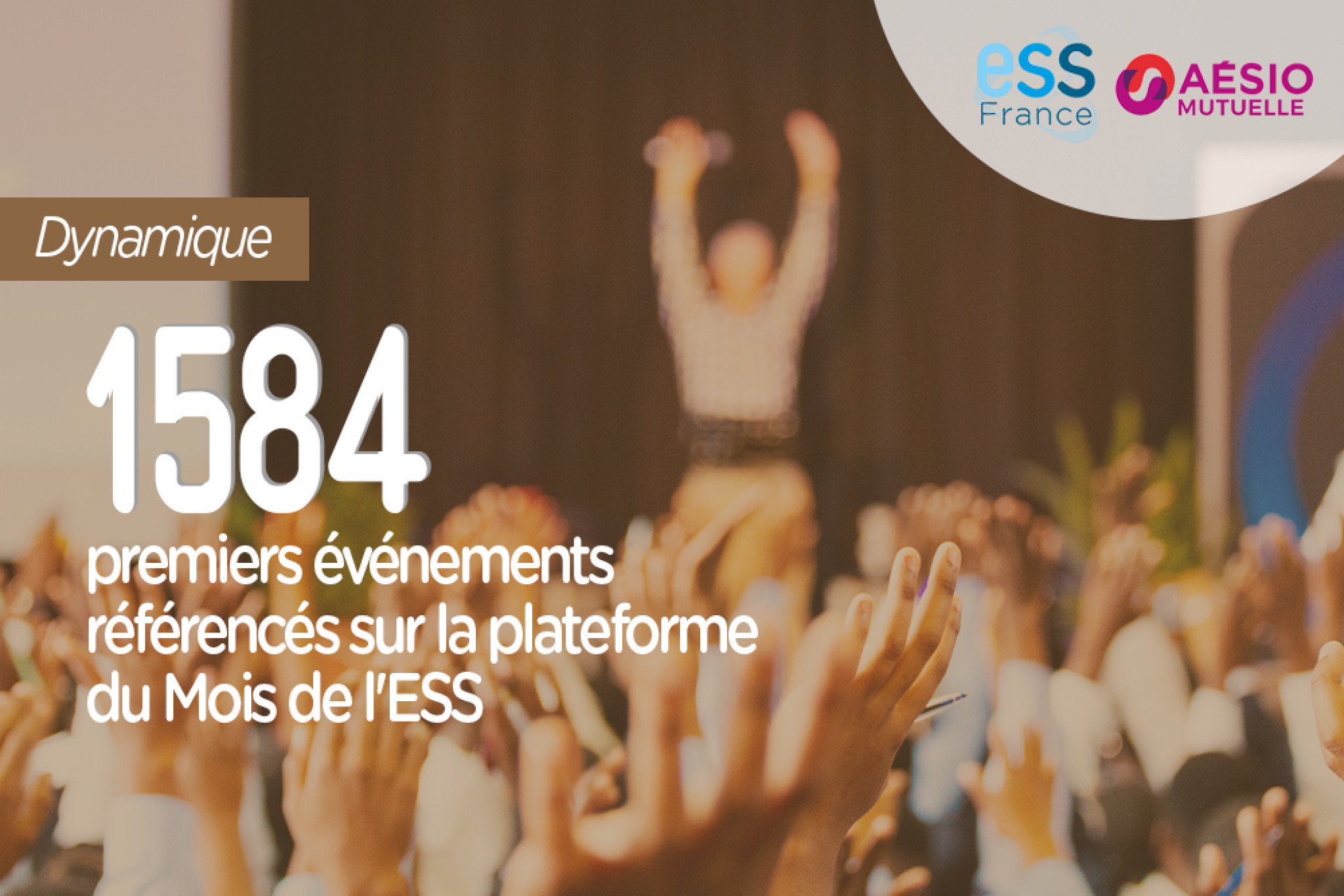 Chiffre de la semaine d'Aésio Mutuelle et d'ESS France : 1584 premiers événements sont référencés sur la plateforme du Mois de l’ESS 