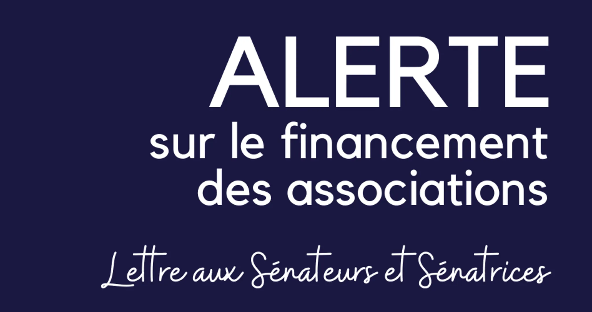 Lettre ouverte aux sénateurs et sénatrices : le Mouvement Associatif alerte sur le financement des associations