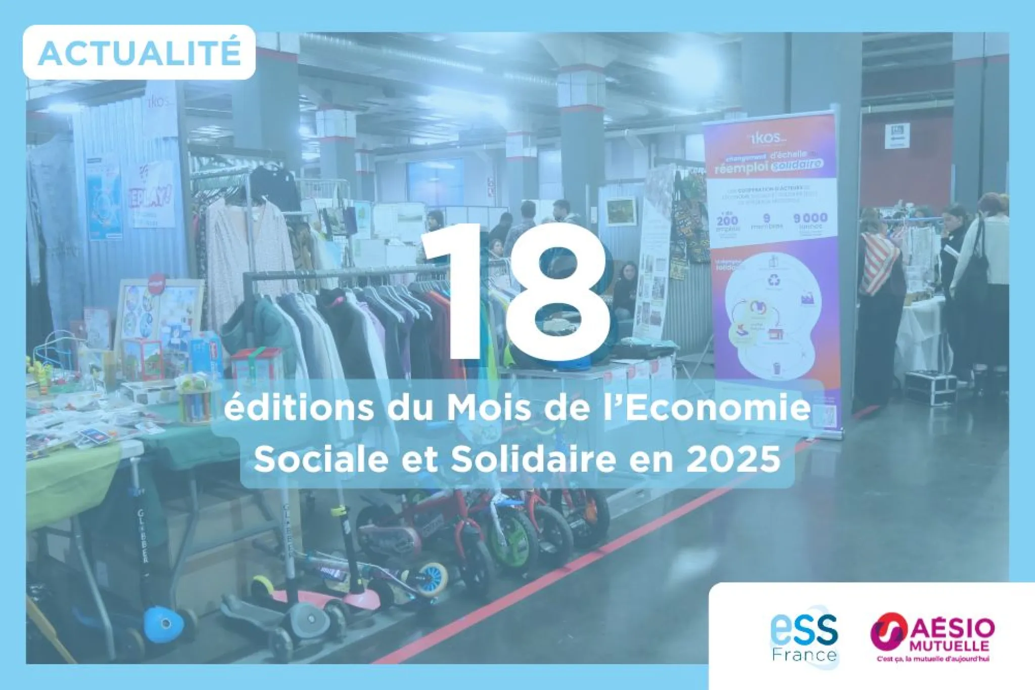 Chiffre de la semaine d'Aésio Mutuelle et d'ESS France : 18 éditions du Mois de l'ESS en 2025