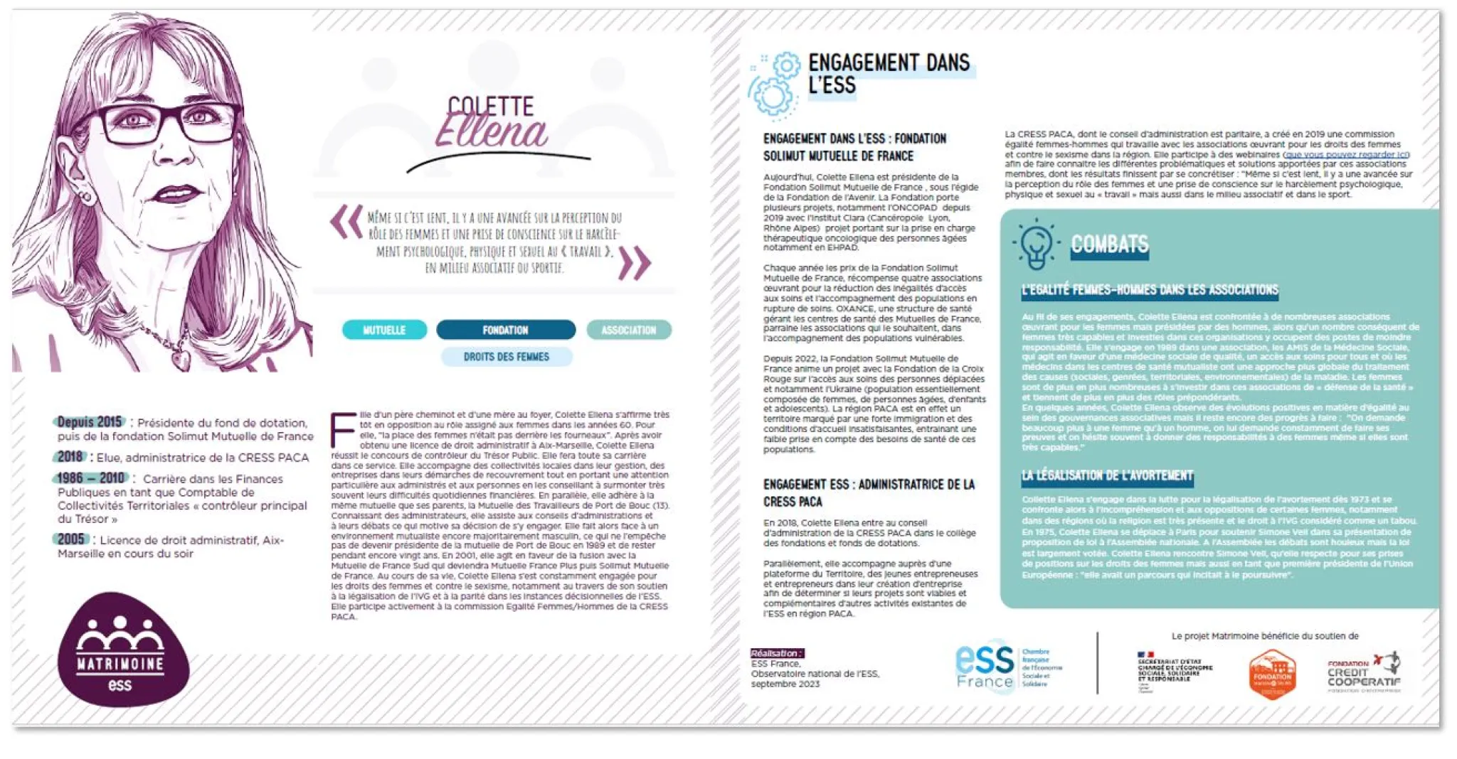 Portrait de Colette Ellena, présidente de la Fondation Solimut Mutuelle de France et administratrice de la CRESS PACA