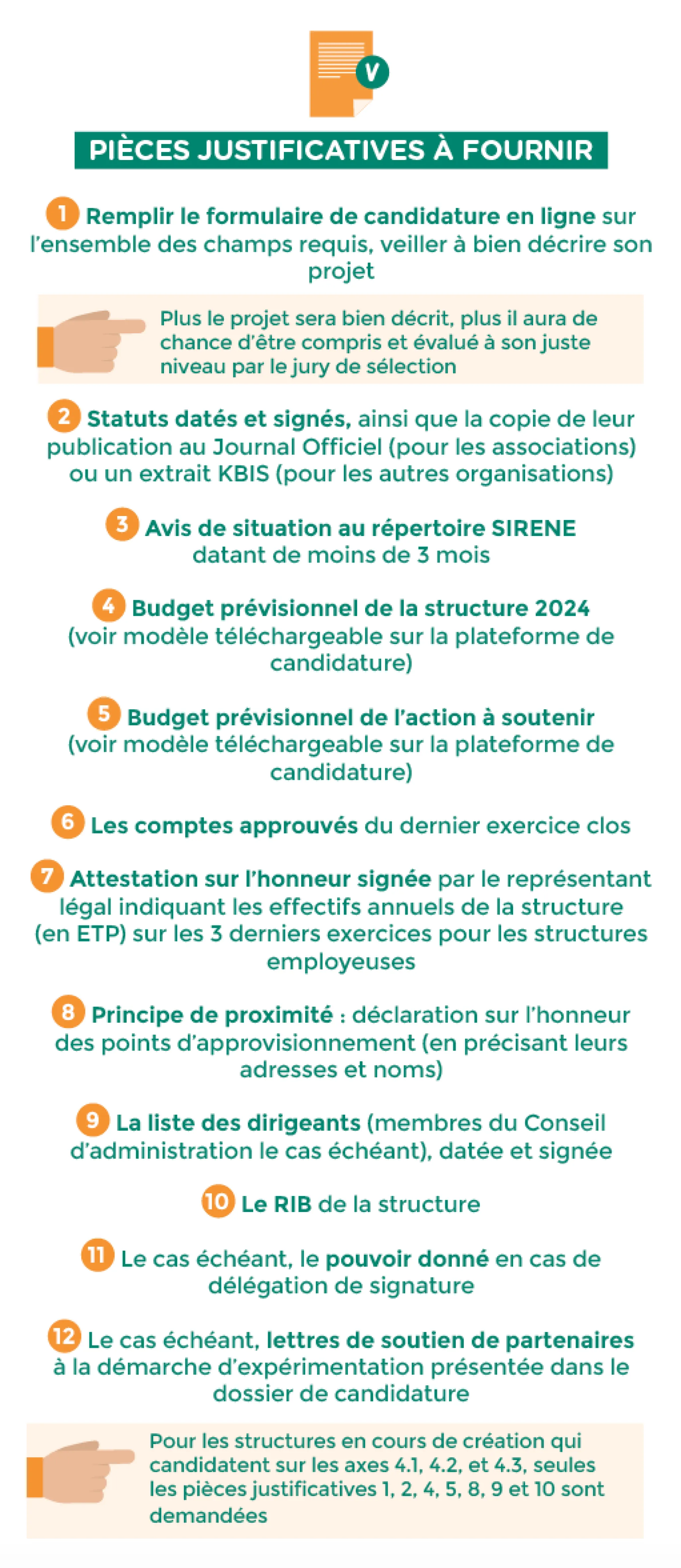 Pièces justificatives