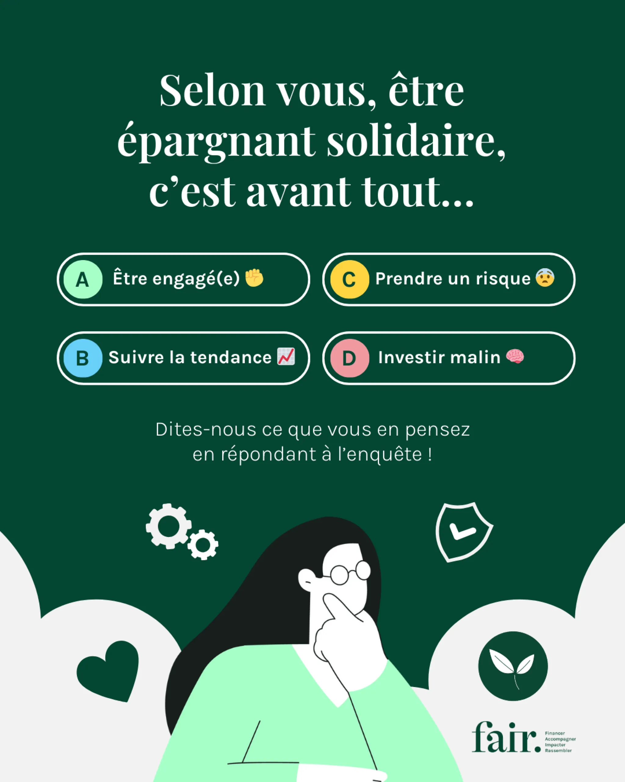 Enquête FAIR : Les épargnants solidaires !