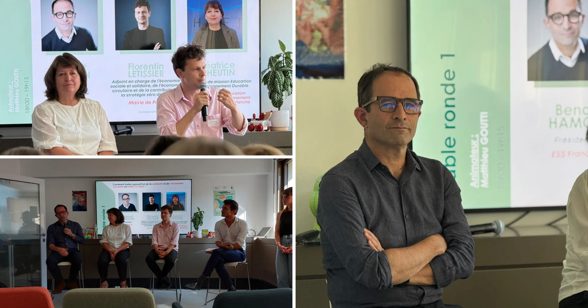 Evénement Ecomaison avec l'intervention de Benoît Hamon, président d'ESS France