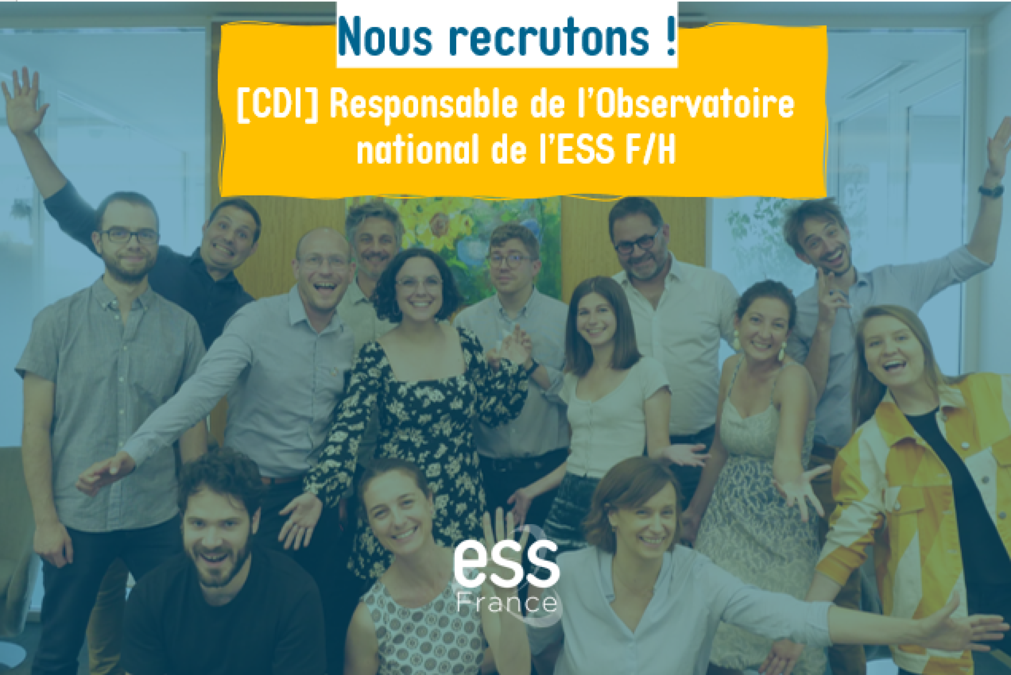 Offre d'emploi : Responsable de l’Observatoire national de l’ESS F/H