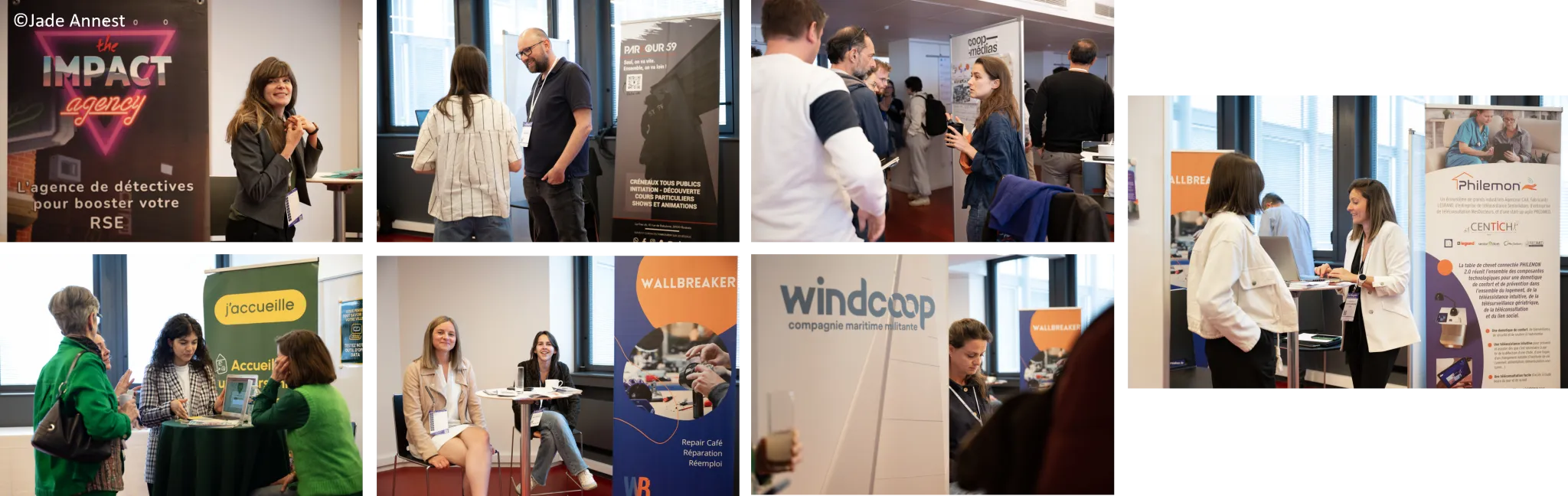 Les stands des initiatives lors du Congrès des 10 ans de la loi ESS