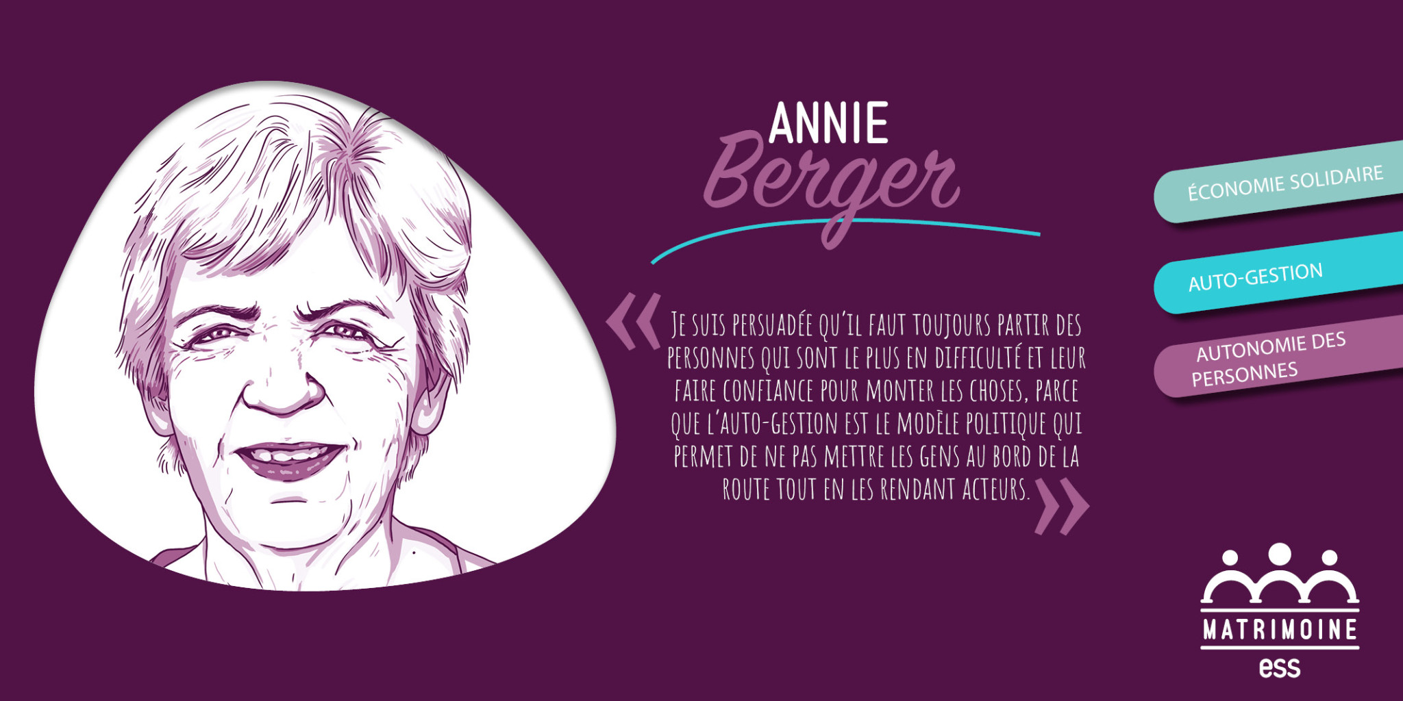 Le portrait d’Annie Berger, militante de l’économie solidaire