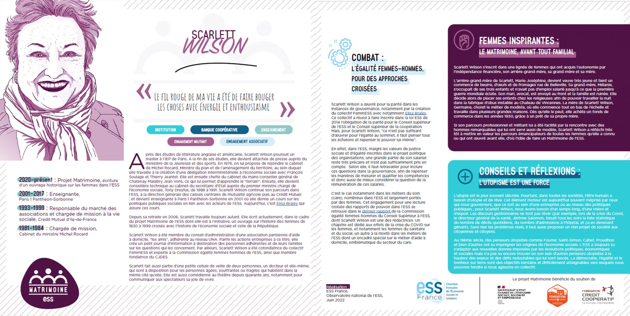 Scarlett Wilson, initiatrice du projet Matrimoine de l'ESS