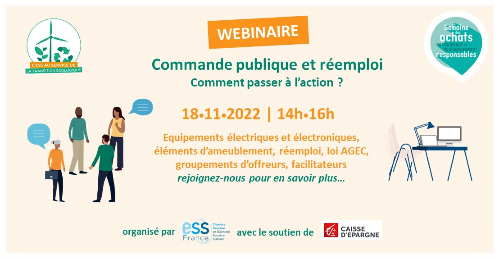 visuel webinaire Commande publique et réemploi