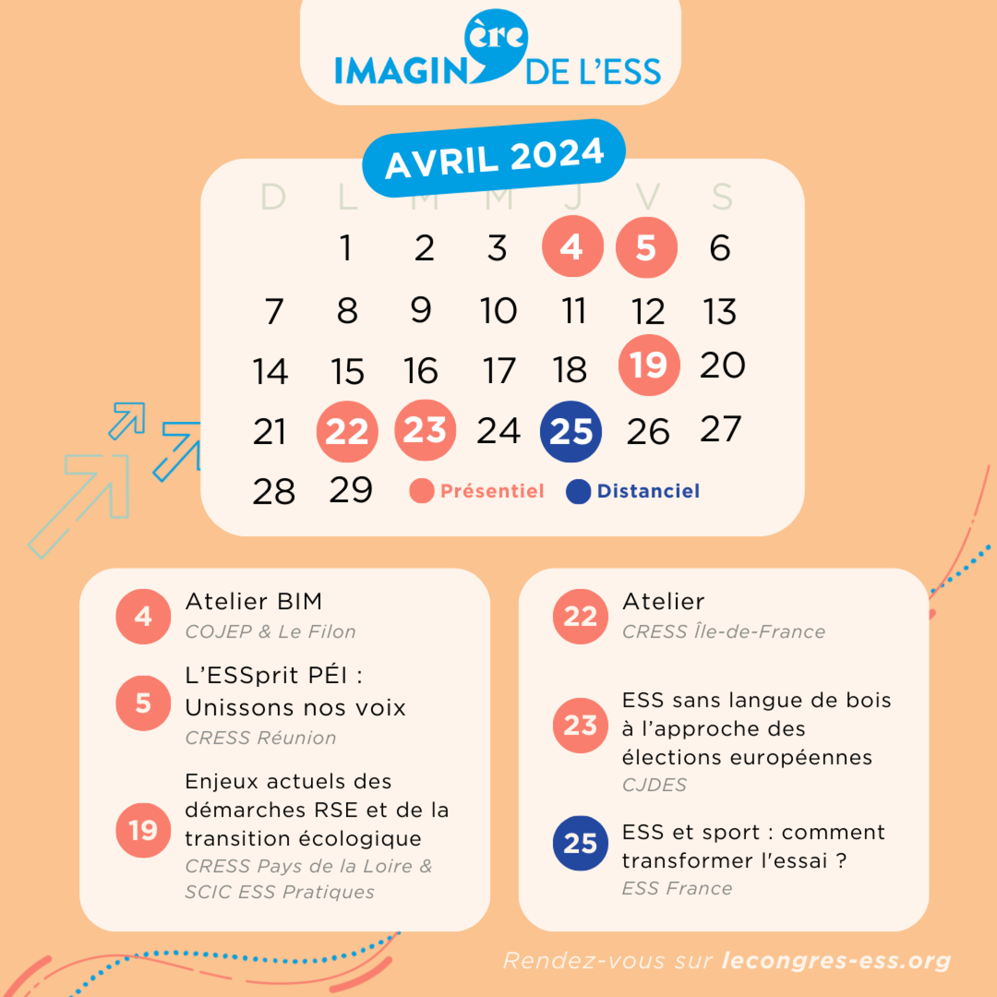 Imagin'Ère de l'ESS · l'agenda du mois d'AVRIL !